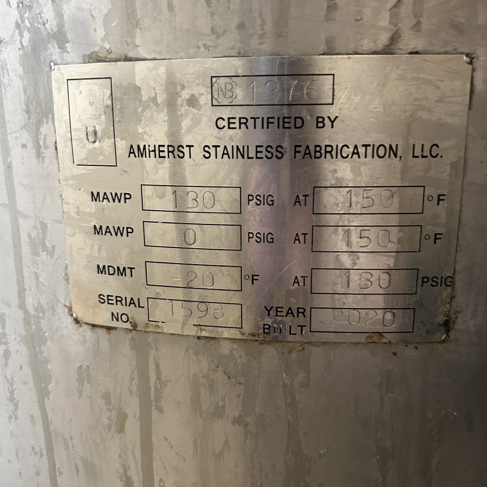 2020 Amherst Stainless Steel Agitation Pressure Pot - Image 8 of 8