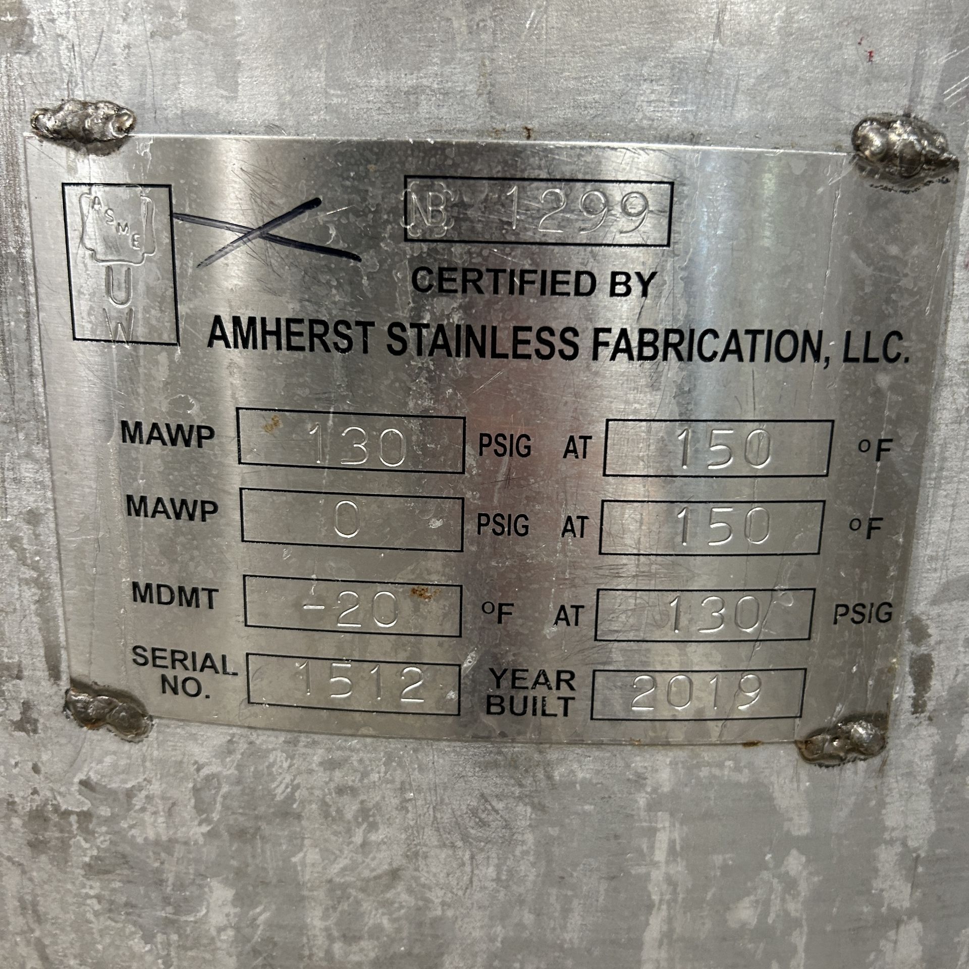 2019 Amherst Stainless Steel Agitation Pressure Pot - Image 8 of 8