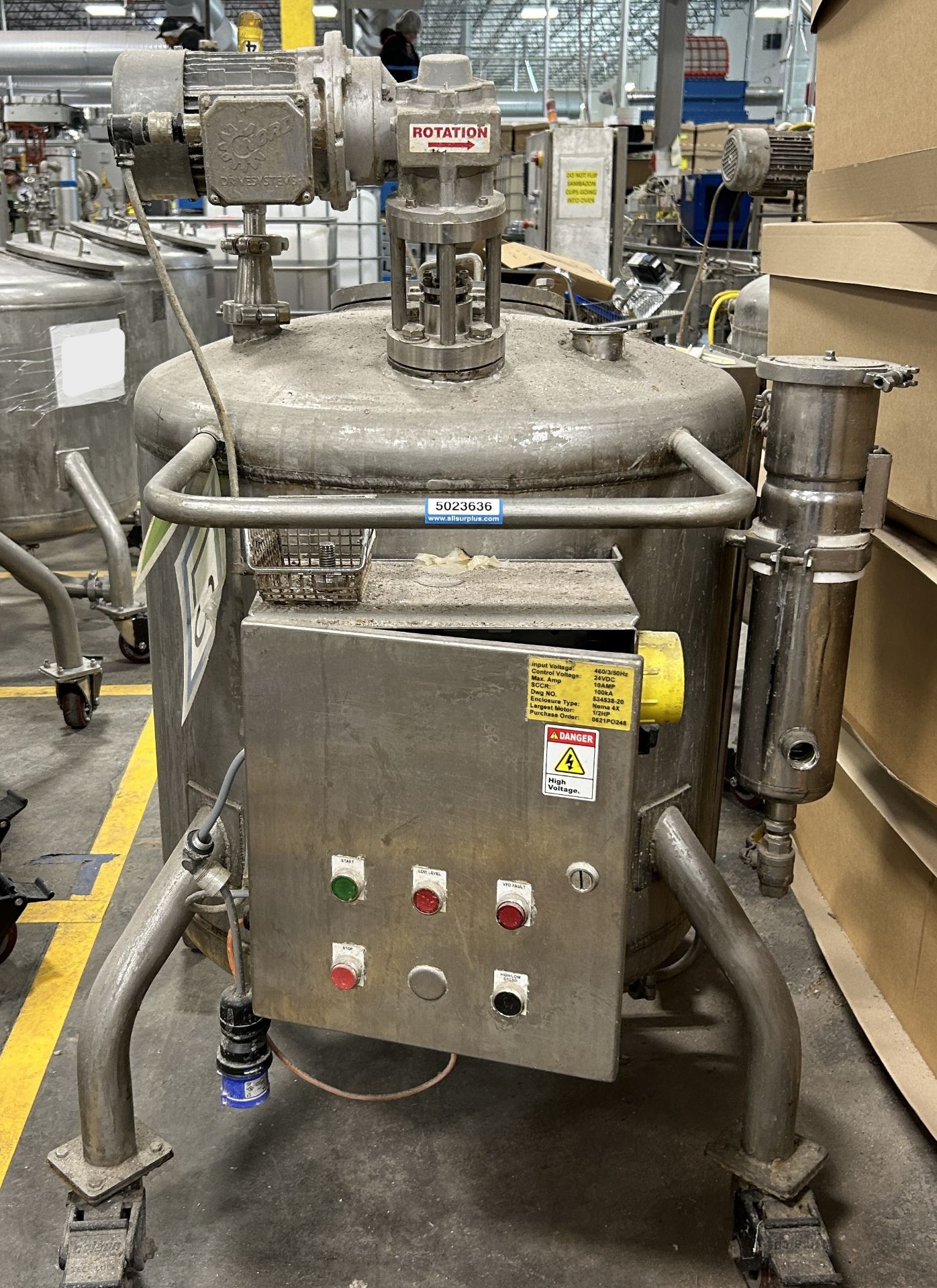 2021 Amherst Stainless Steel Agitation Pressure Pot - Image 2 of 8