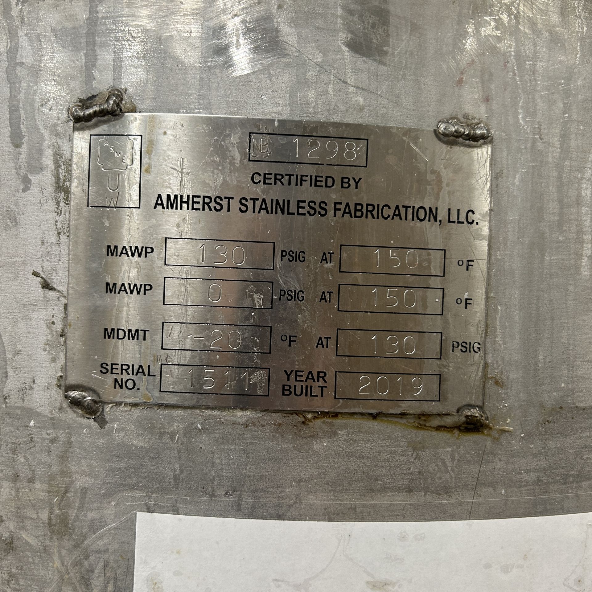 2019 Amherst Stainless Steel Agitation Pressure Pot - Image 12 of 12