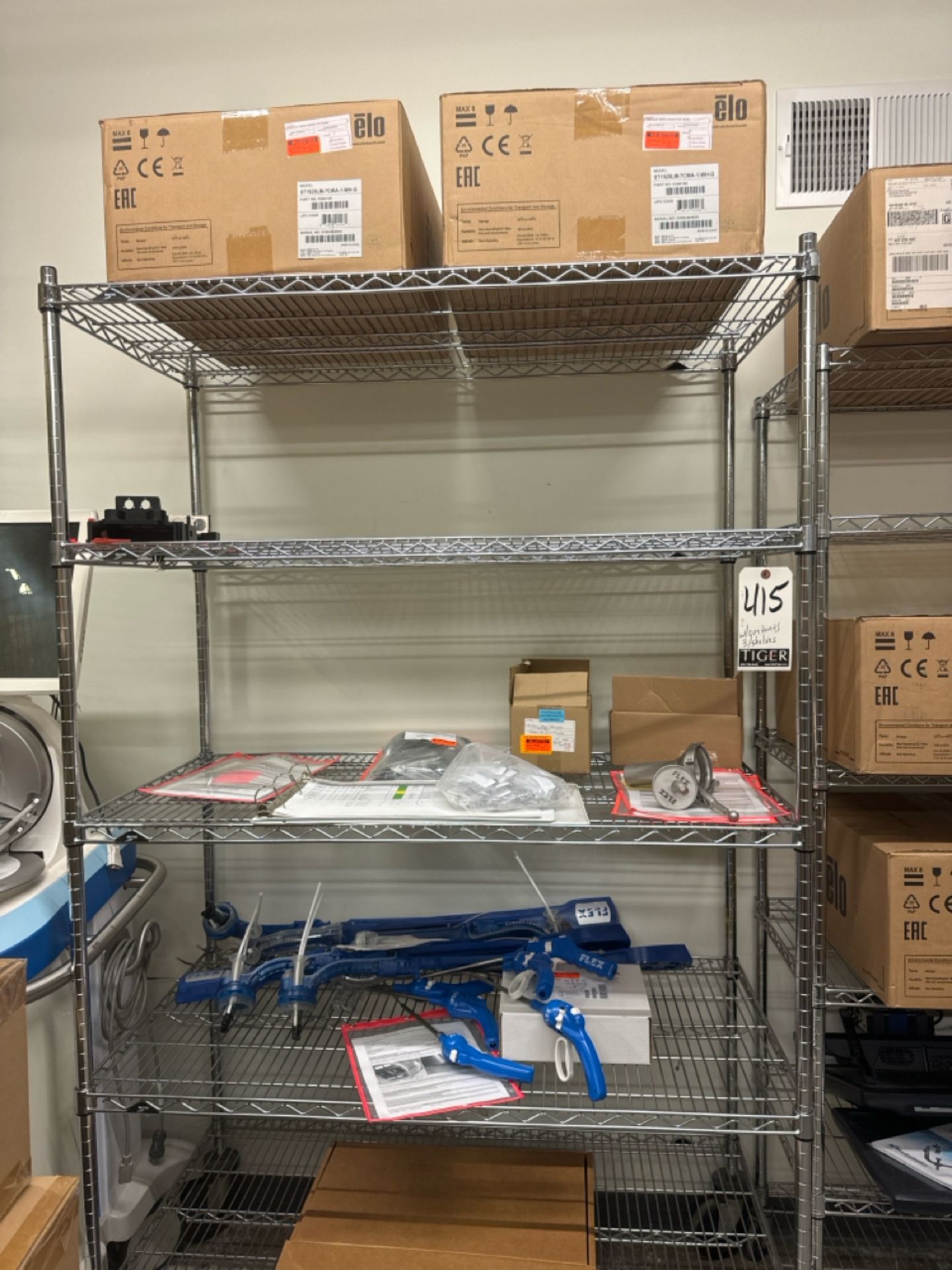 (3) Shelves & Rolling Cart w/ Contents - Image 21 of 27