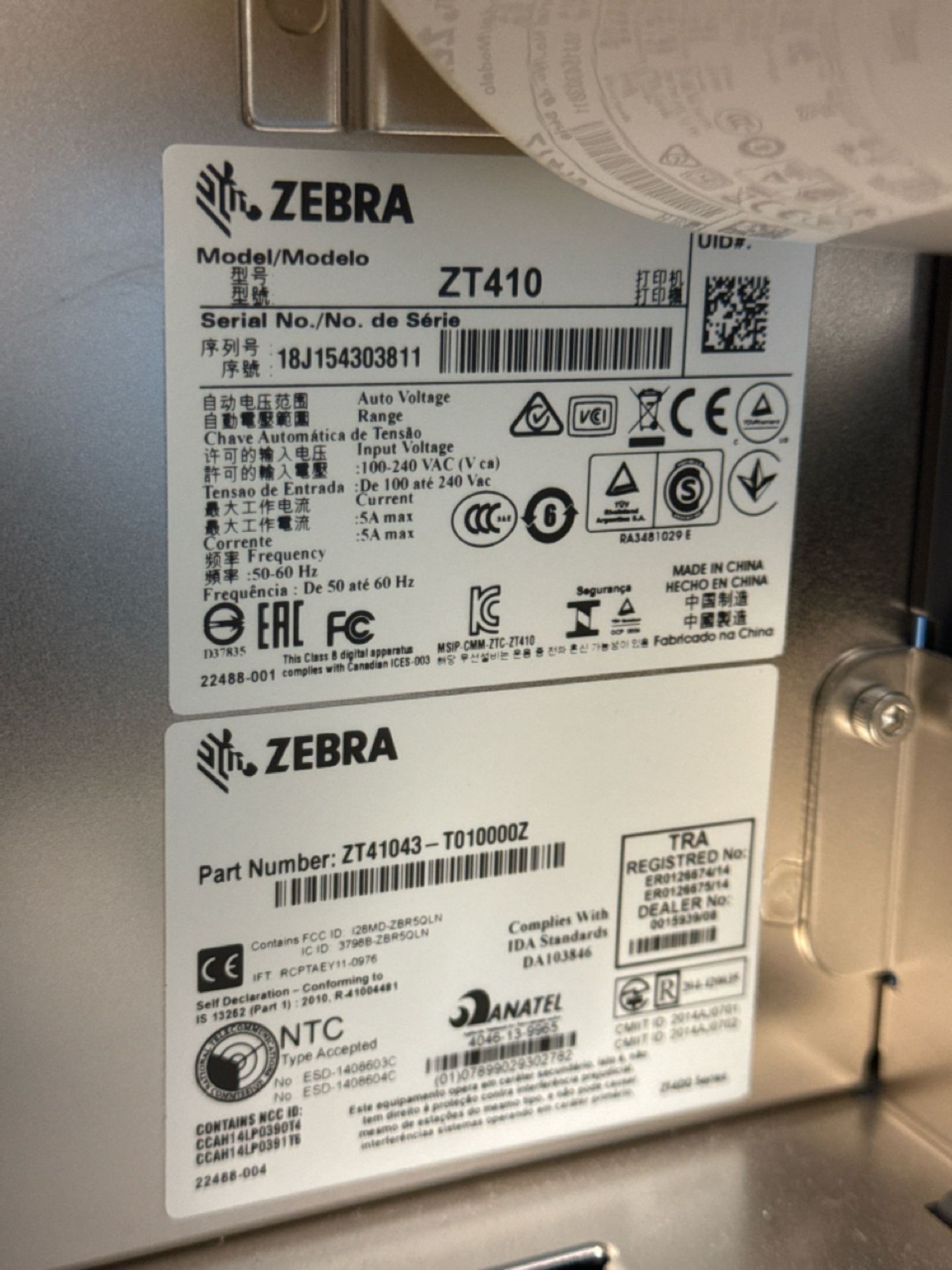 Zebra Label Printer - Image 4 of 6