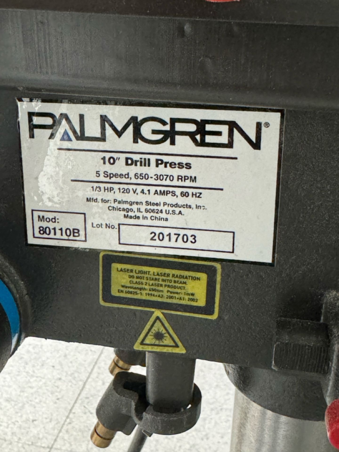 PalmGren 10" Drill Press - Image 2 of 4