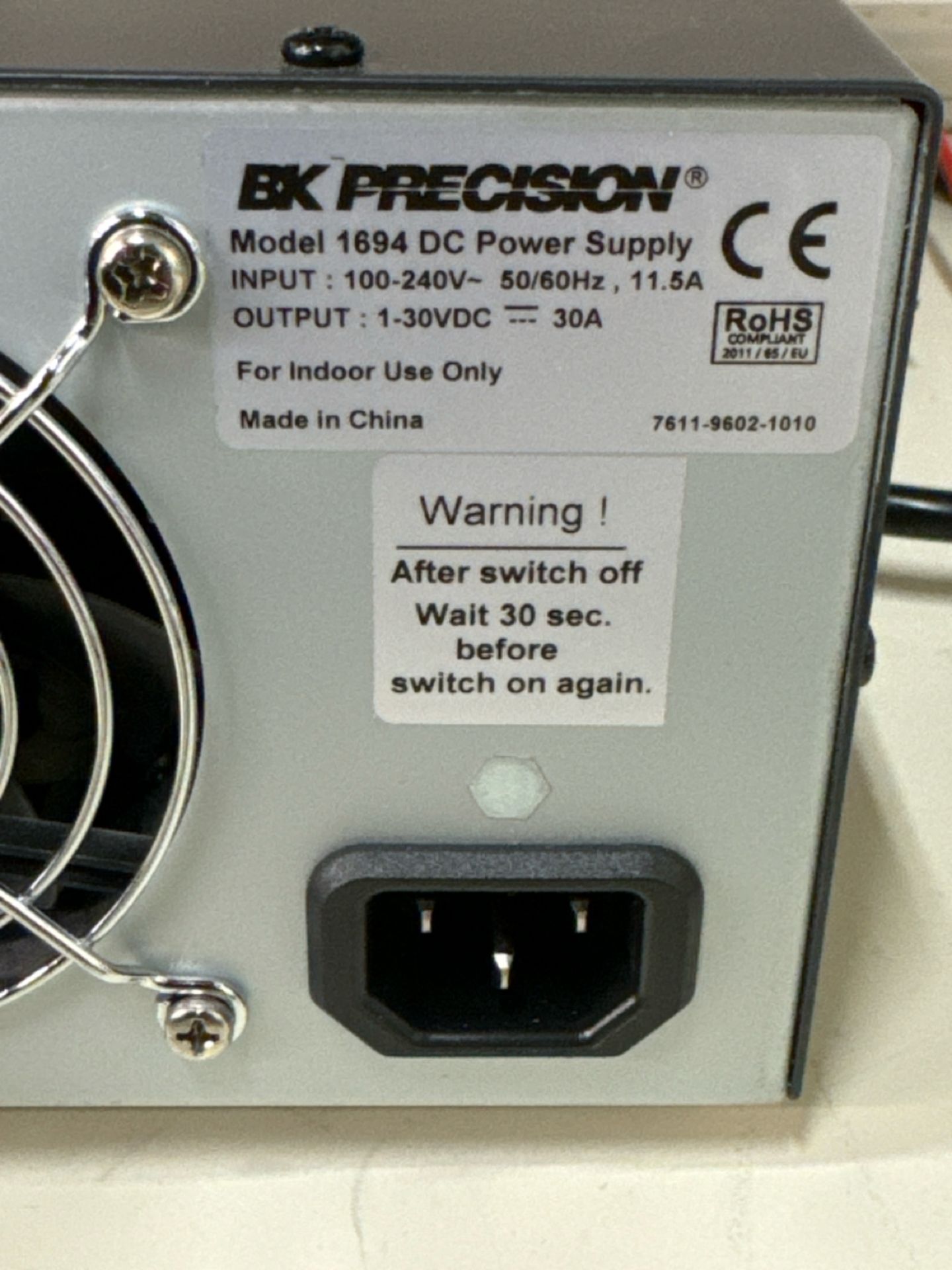 BK Precision DC Regulated Power Supply - Image 4 of 4