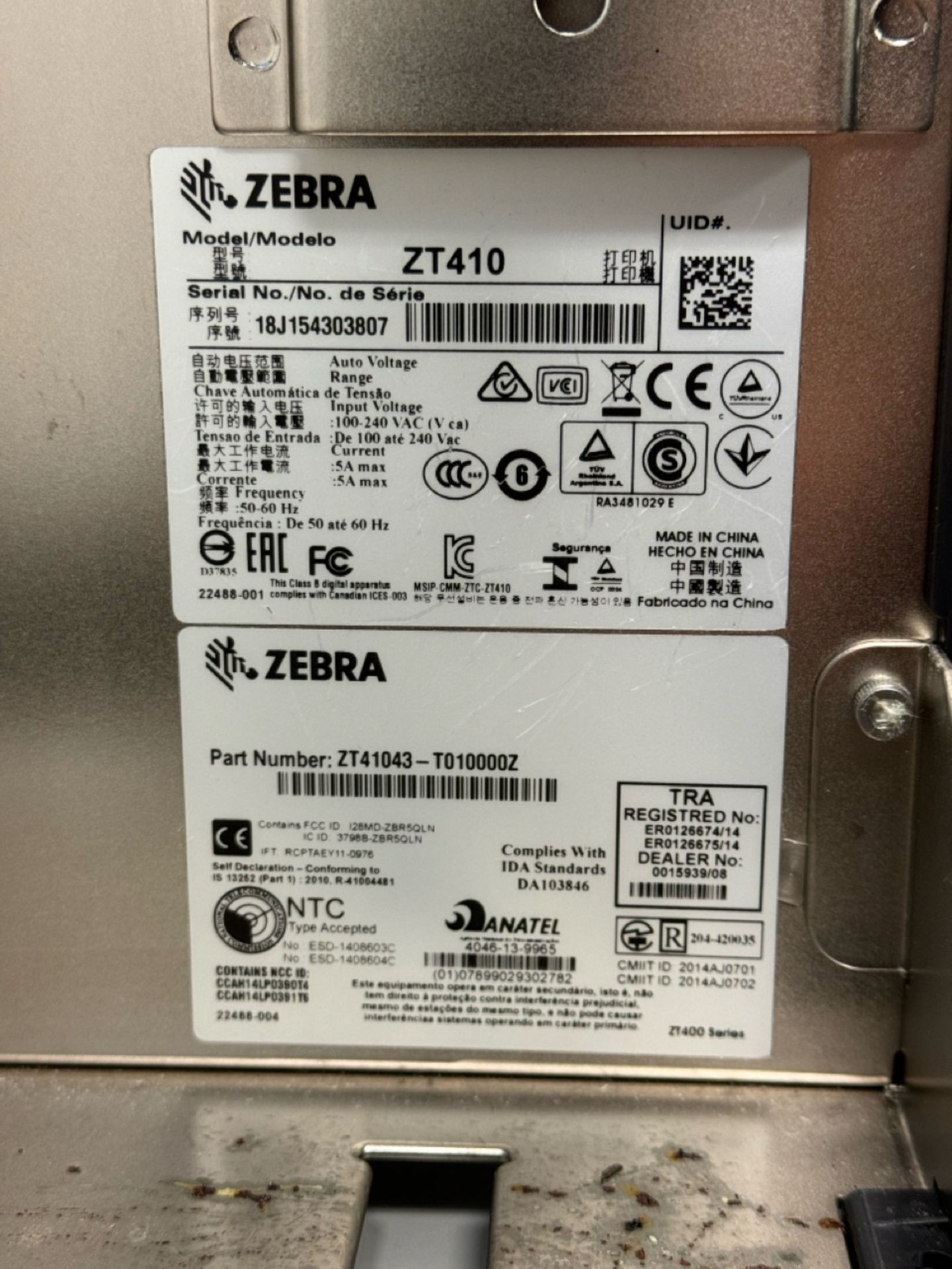 Zebra Label Printer - Bild 4 aus 4