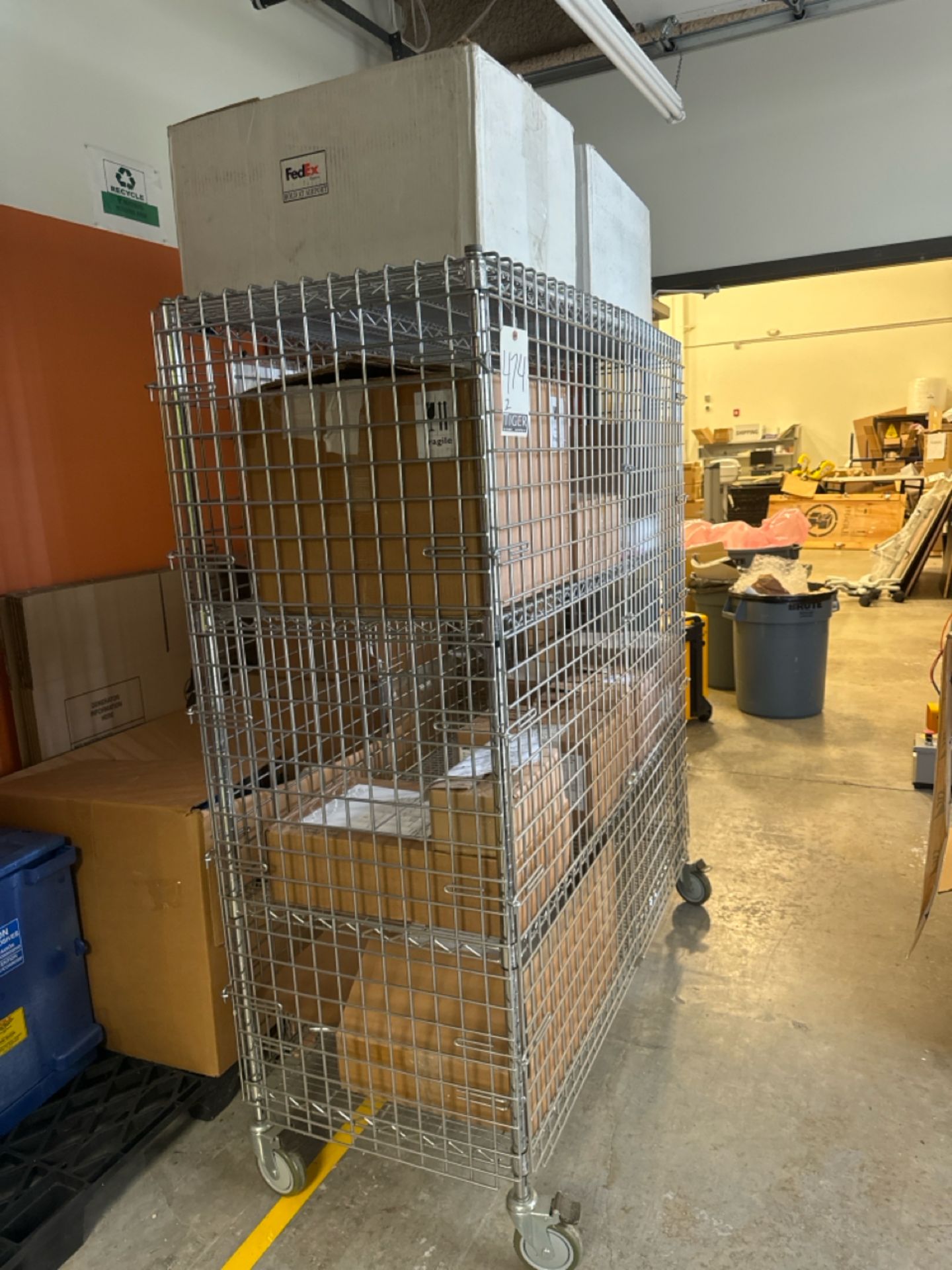 (2) Rolling Storage Cages w/ Contents - Image 2 of 5