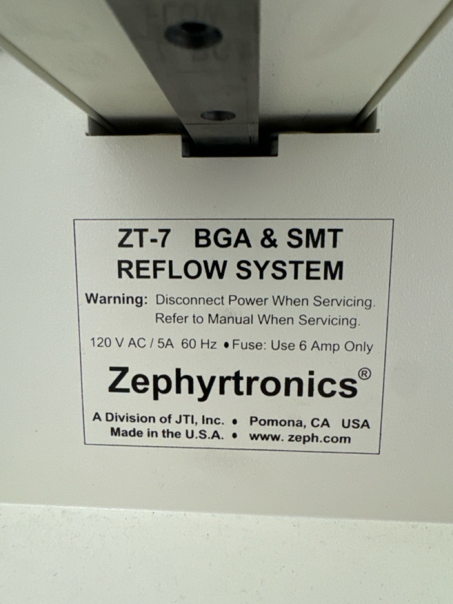 Zephyrtronics BGA & SMT Reflow System - Image 6 of 7