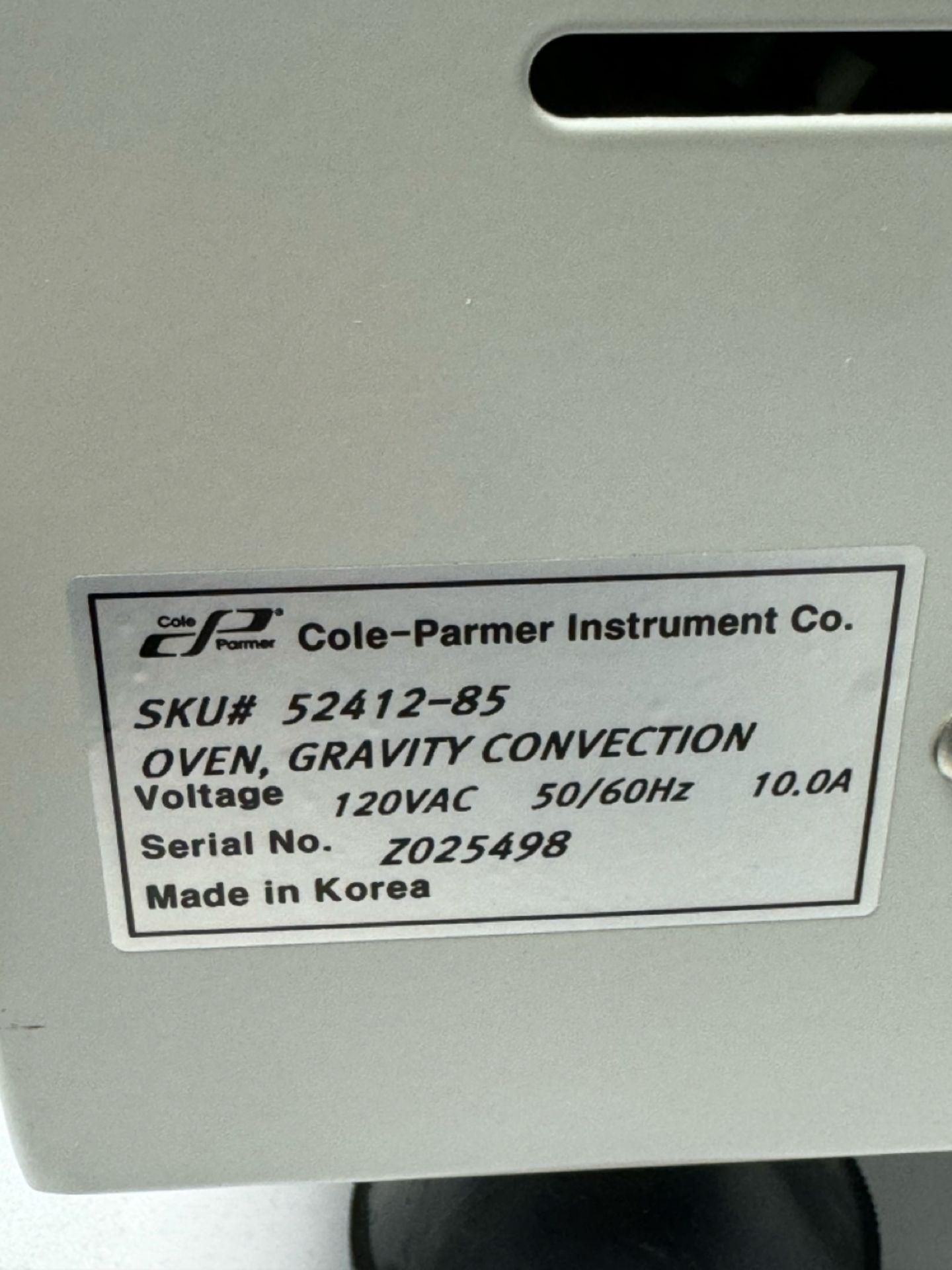 Stable Temp Cole Parmer Gravity Convection Oven - Image 4 of 4