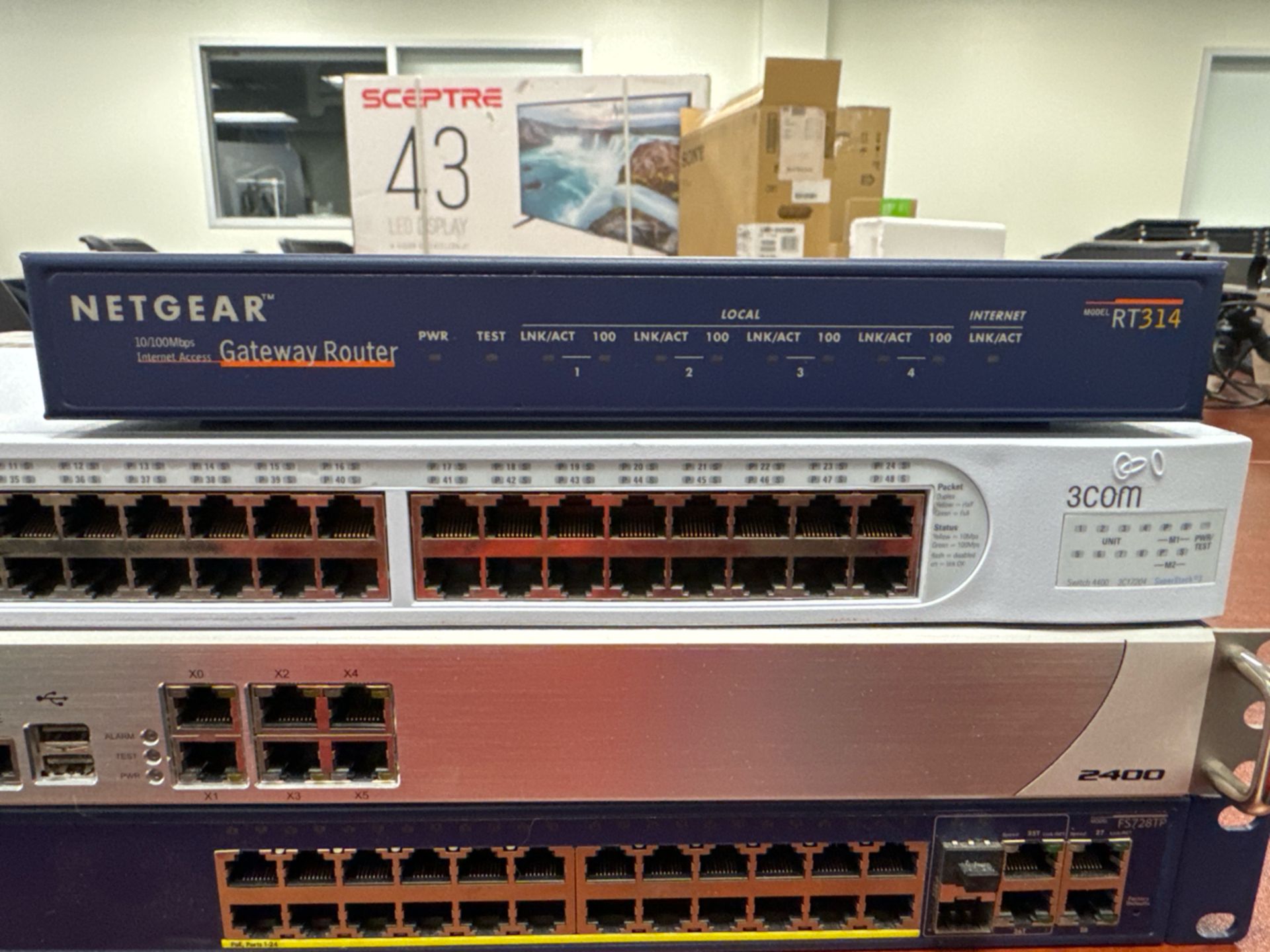 TUV Network Switch, (2) Netgear Network Switches, & Sonicwall Network Switch Boards - Image 2 of 6