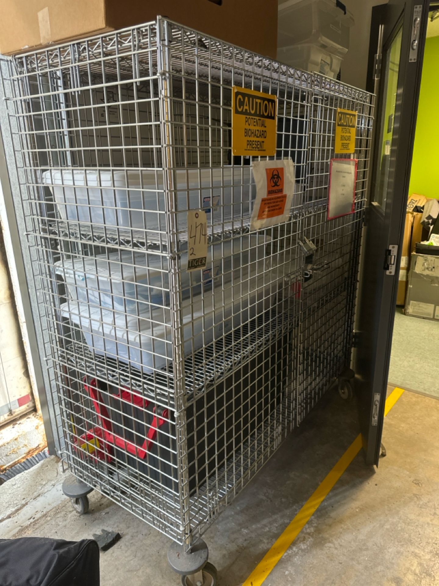 (2) Rolling Storage Cages w/ Contents