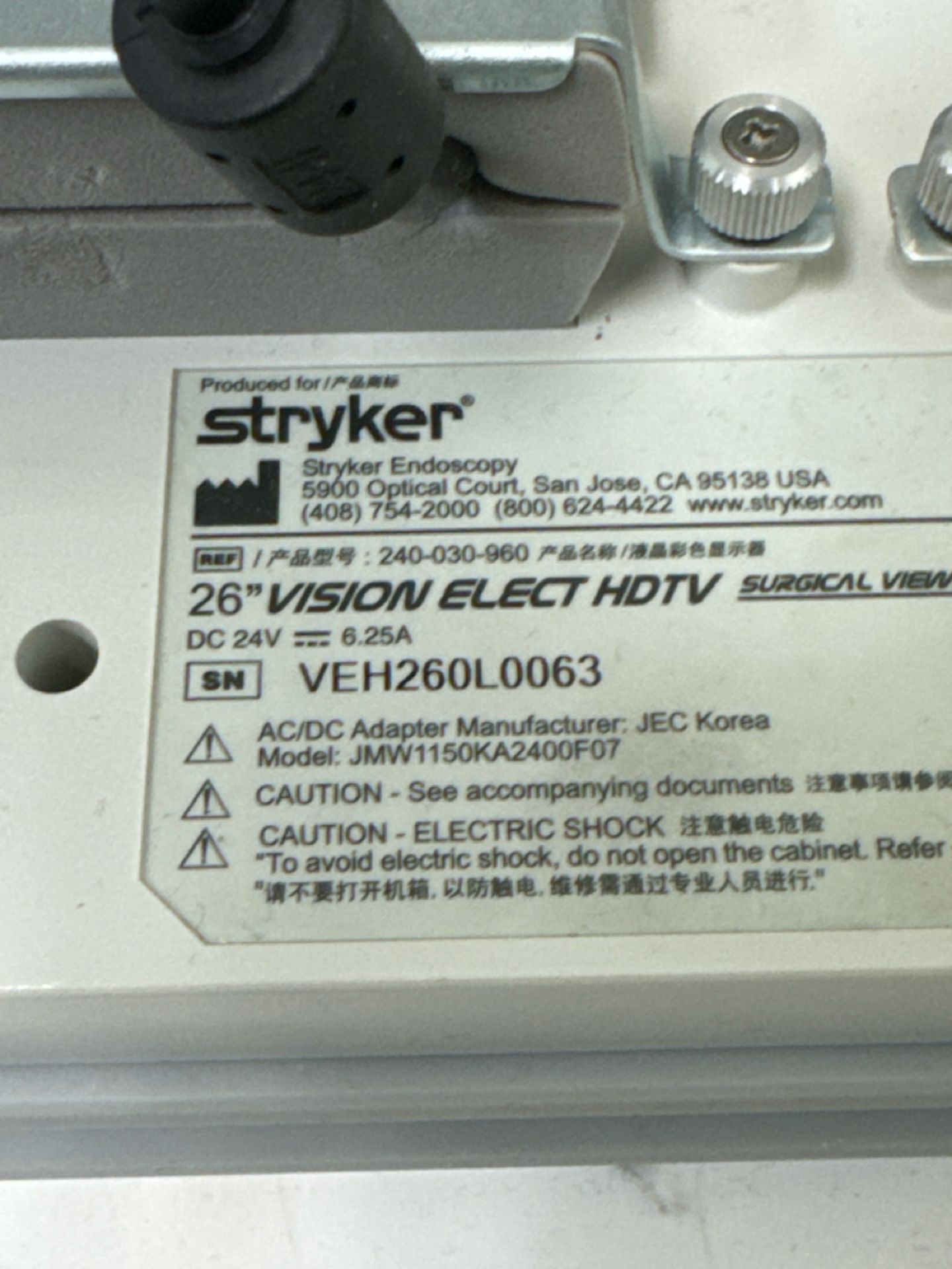 Stryker High Definition Capture w/ Surgical Viewing Monitor - Image 9 of 9