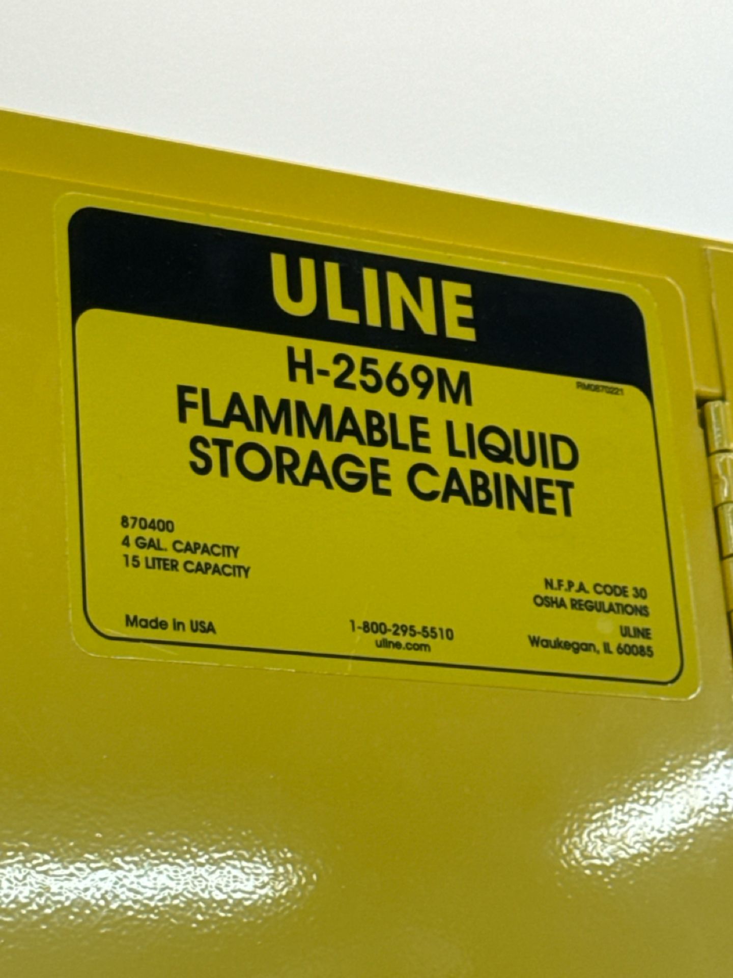 (2) Flammable Liquid Storage Cabinets - Image 3 of 5