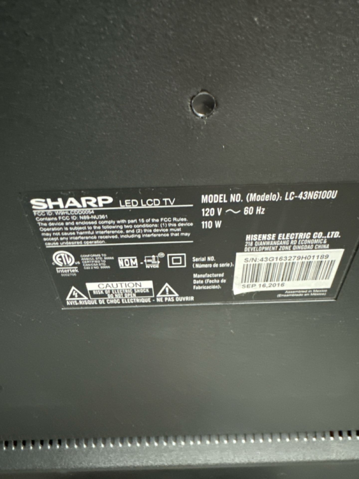 Panasonic Monitor & Sharp TV w/ Case - Image 5 of 6