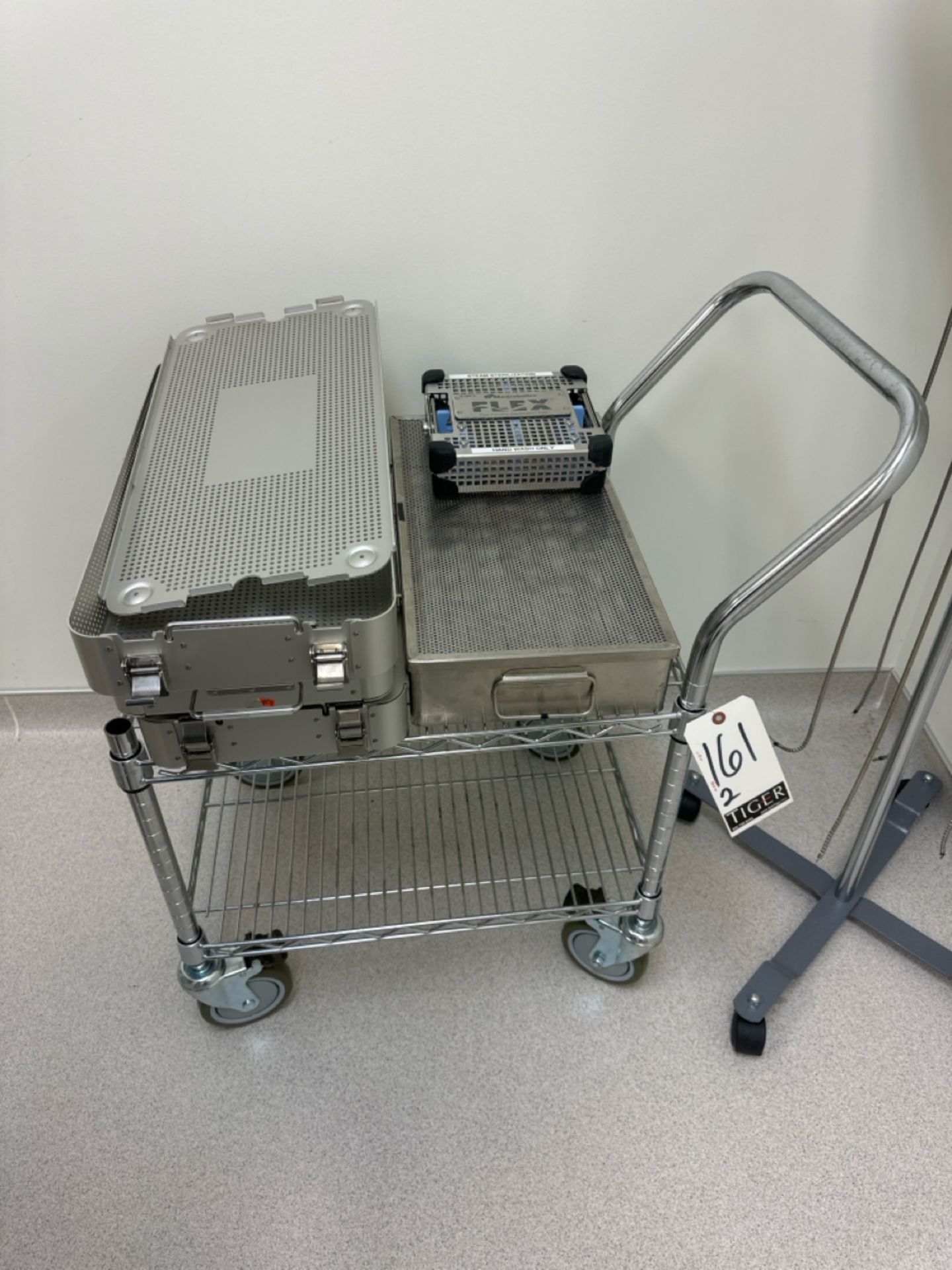 Uline Rolling Cart w/ Contents & Mobile Instrument Holder - Image 2 of 4