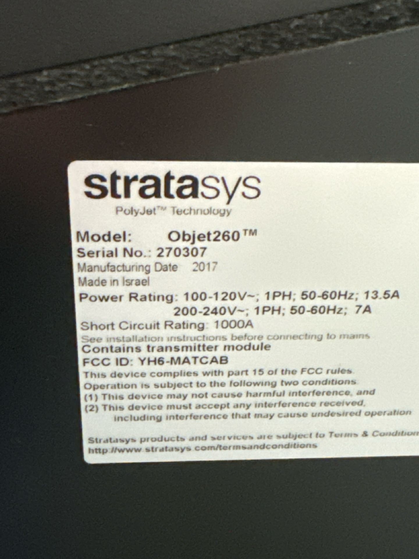 Stratays Objet 260 Connex 3D Printing System - Bild 6 aus 8
