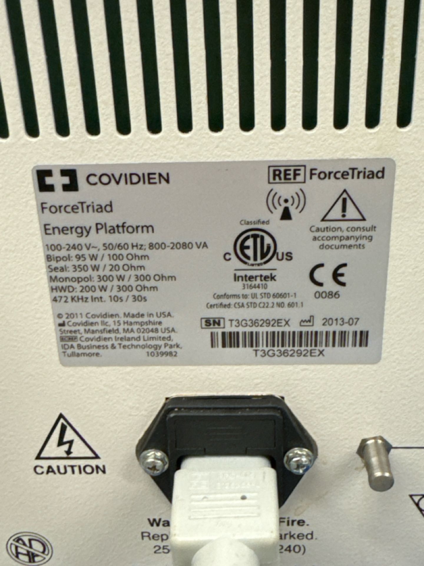 Covidien Force Triad Energy Generator - Image 9 of 10