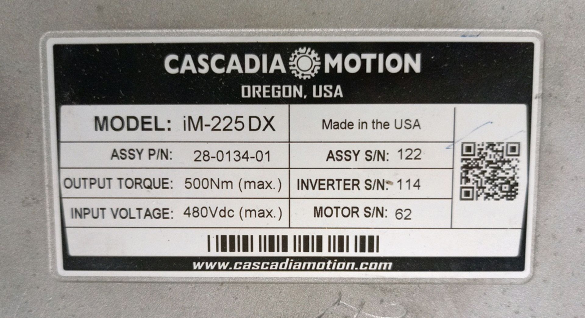 Cascadia Motors, w/- Inverter - Image 2 of 4