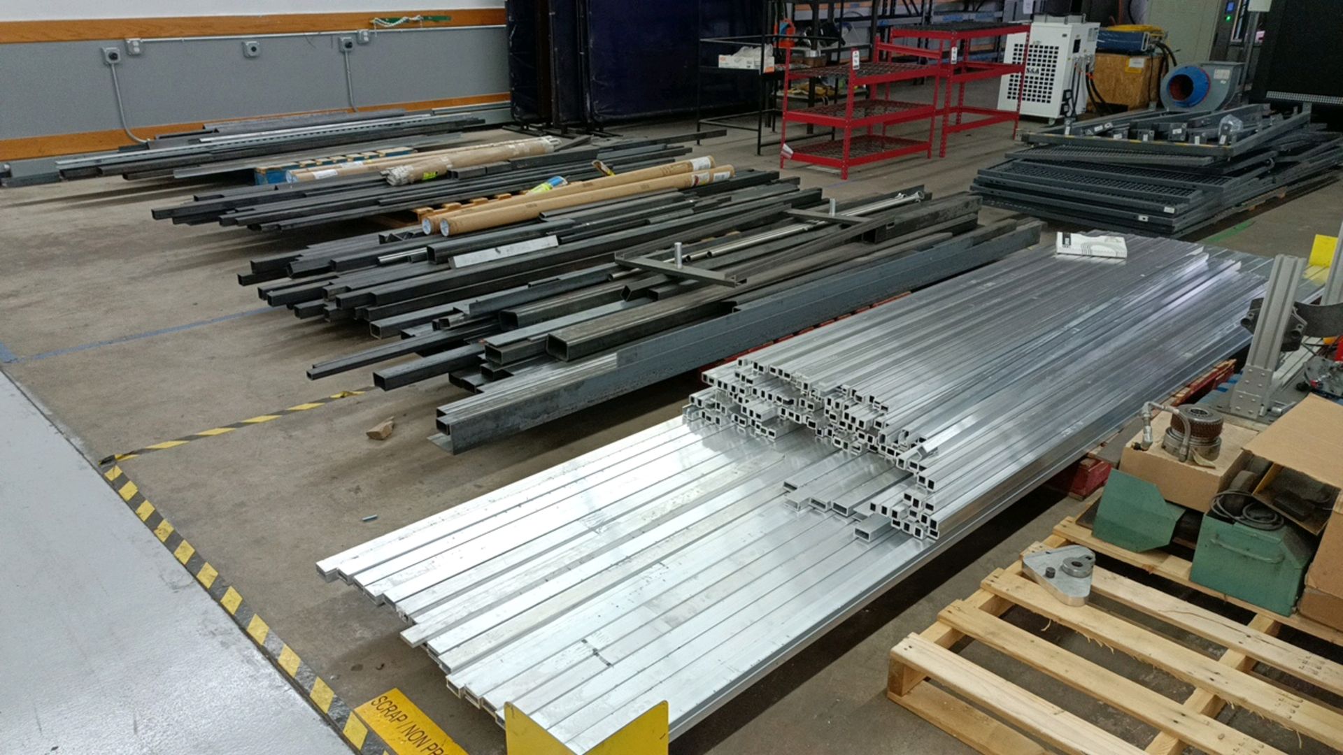 Assorted Size Steel Sheets and Bar Stock