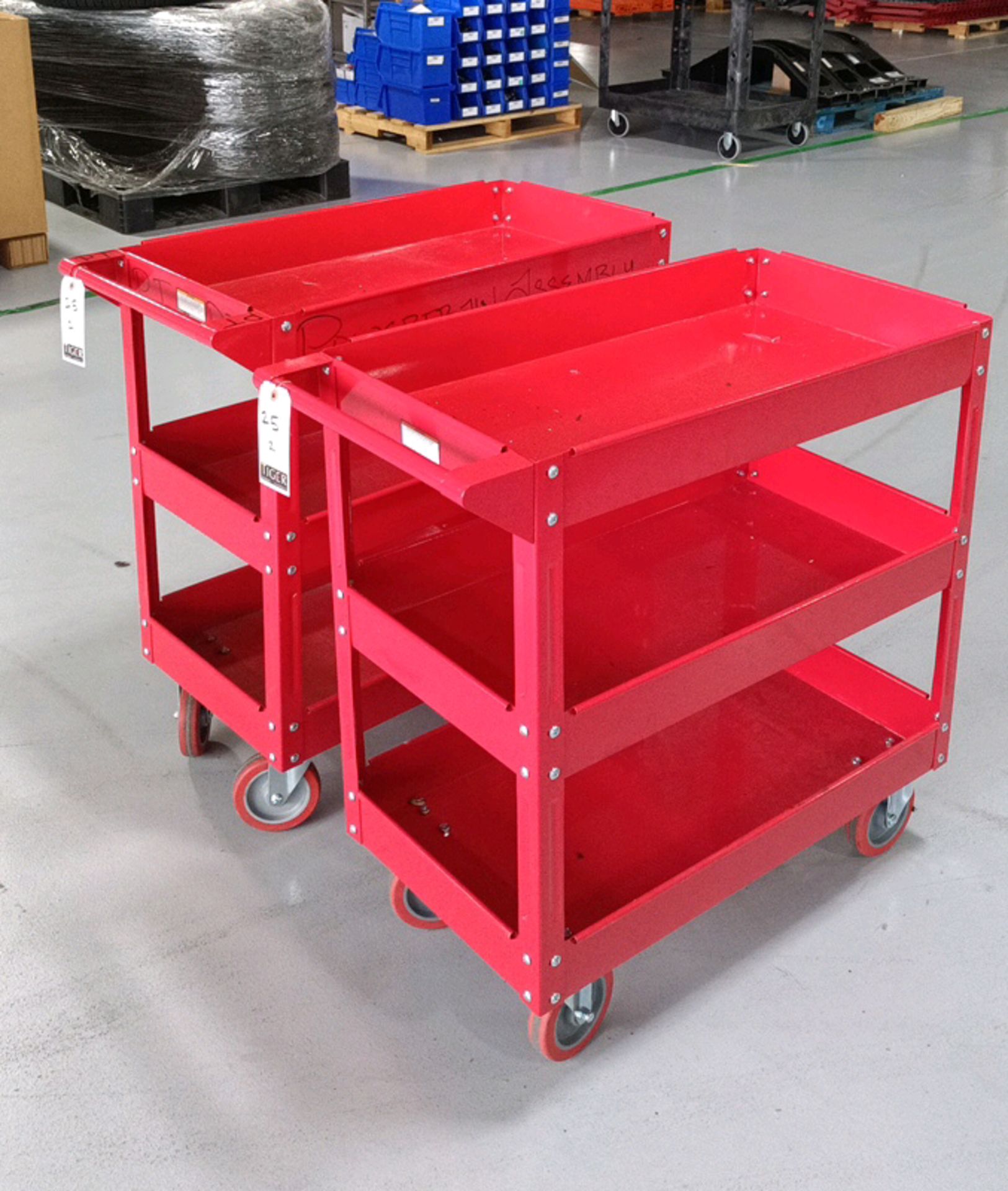 3-Shelf Steel Service Carts