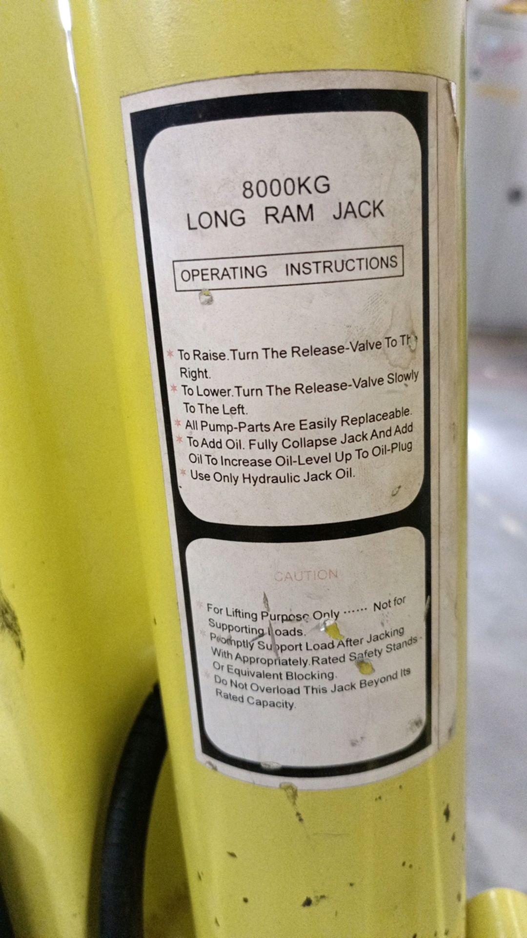 800KG Long Ram Jack - Image 5 of 6
