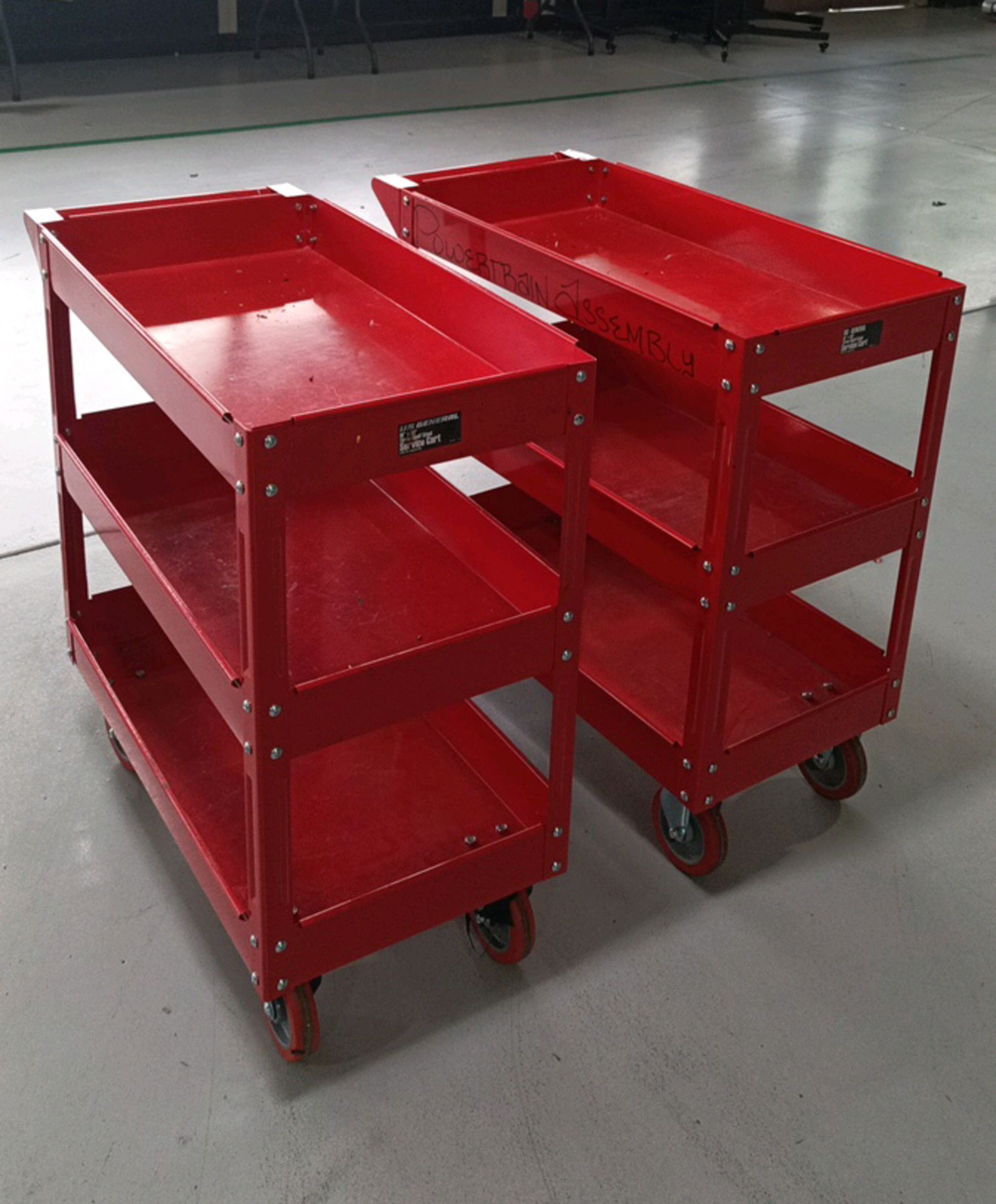 3-Shelf Steel Service Carts - Image 2 of 4