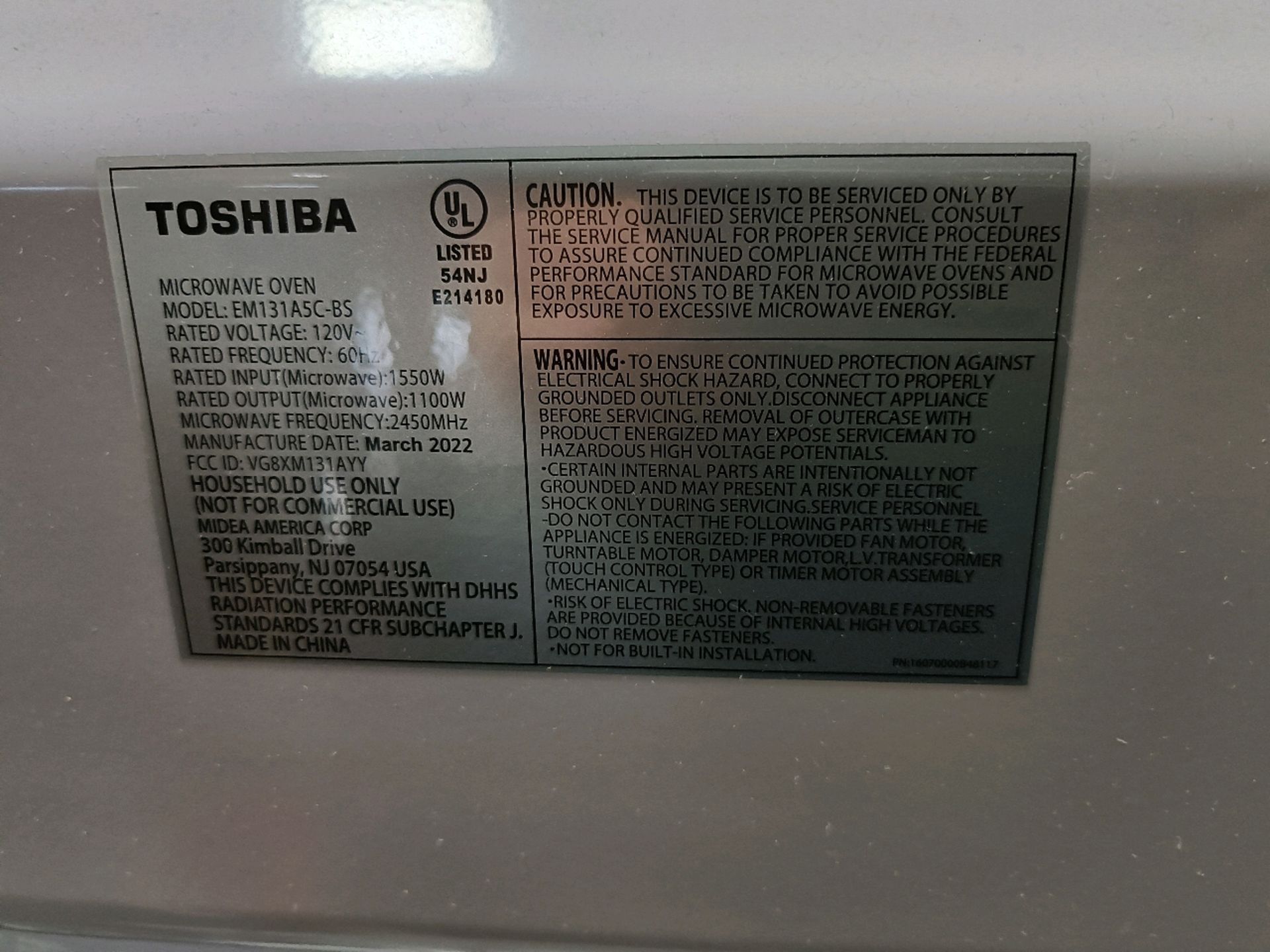 Toshiba Microwave Ovens - Image 3 of 3