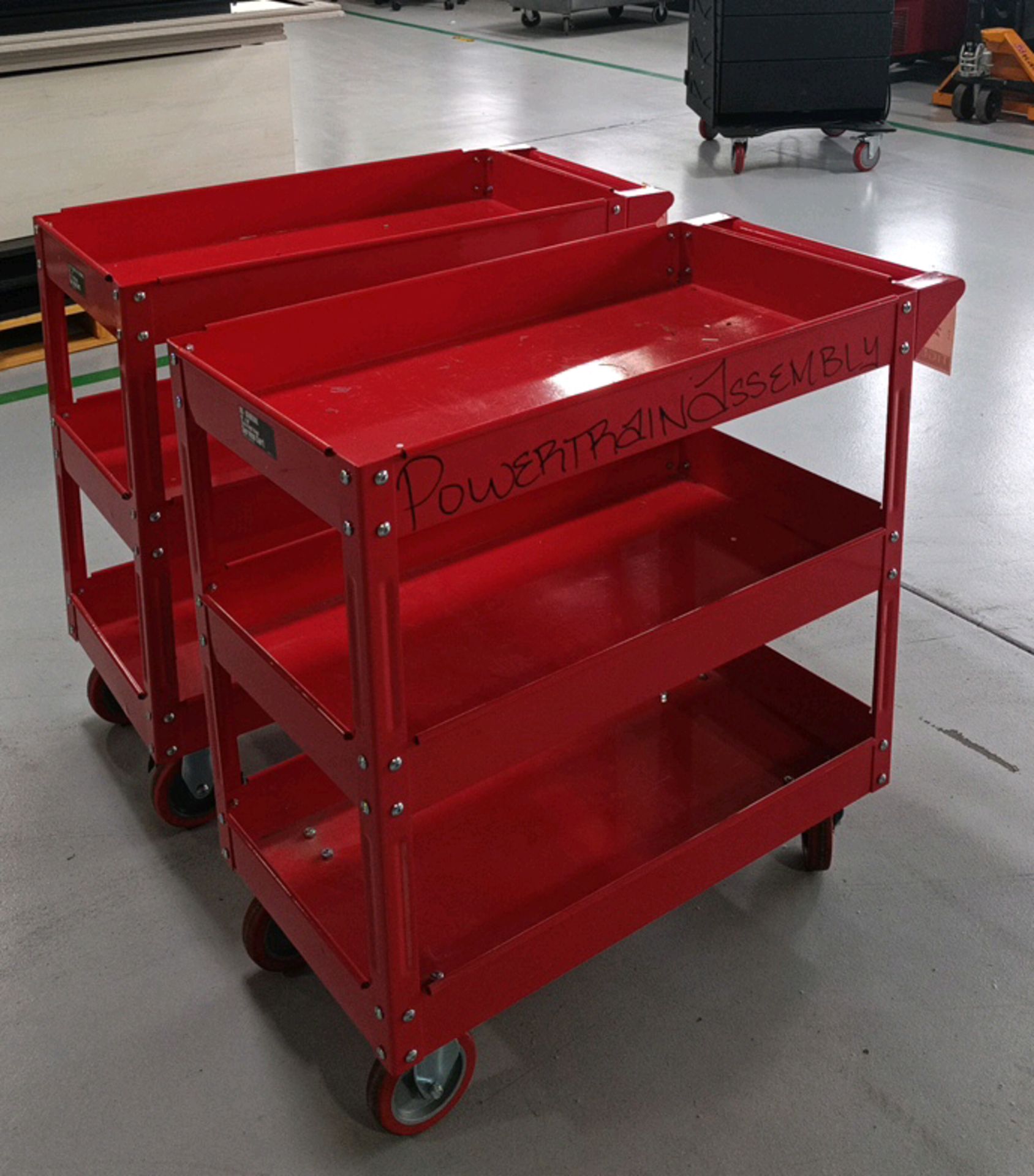 3-Shelf Steel Service Carts - Image 3 of 4