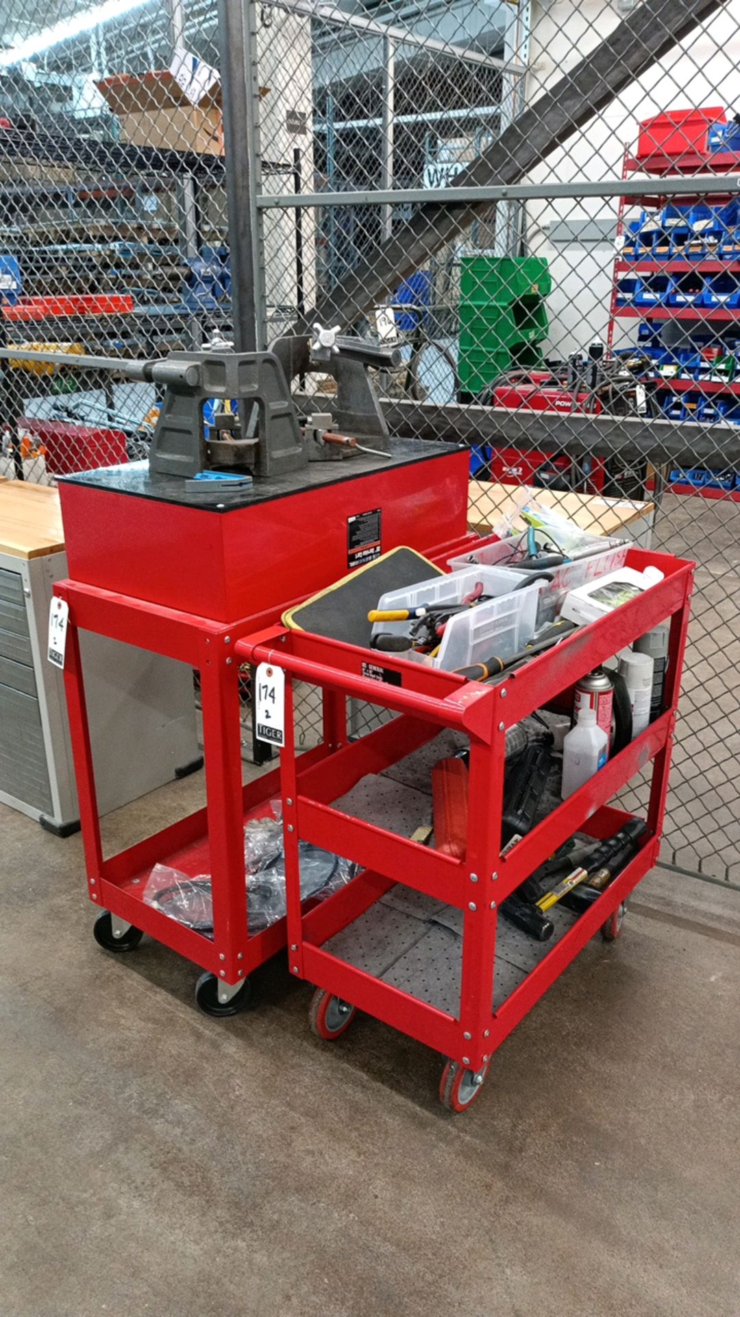 Service Carts w/- Assorted Tools