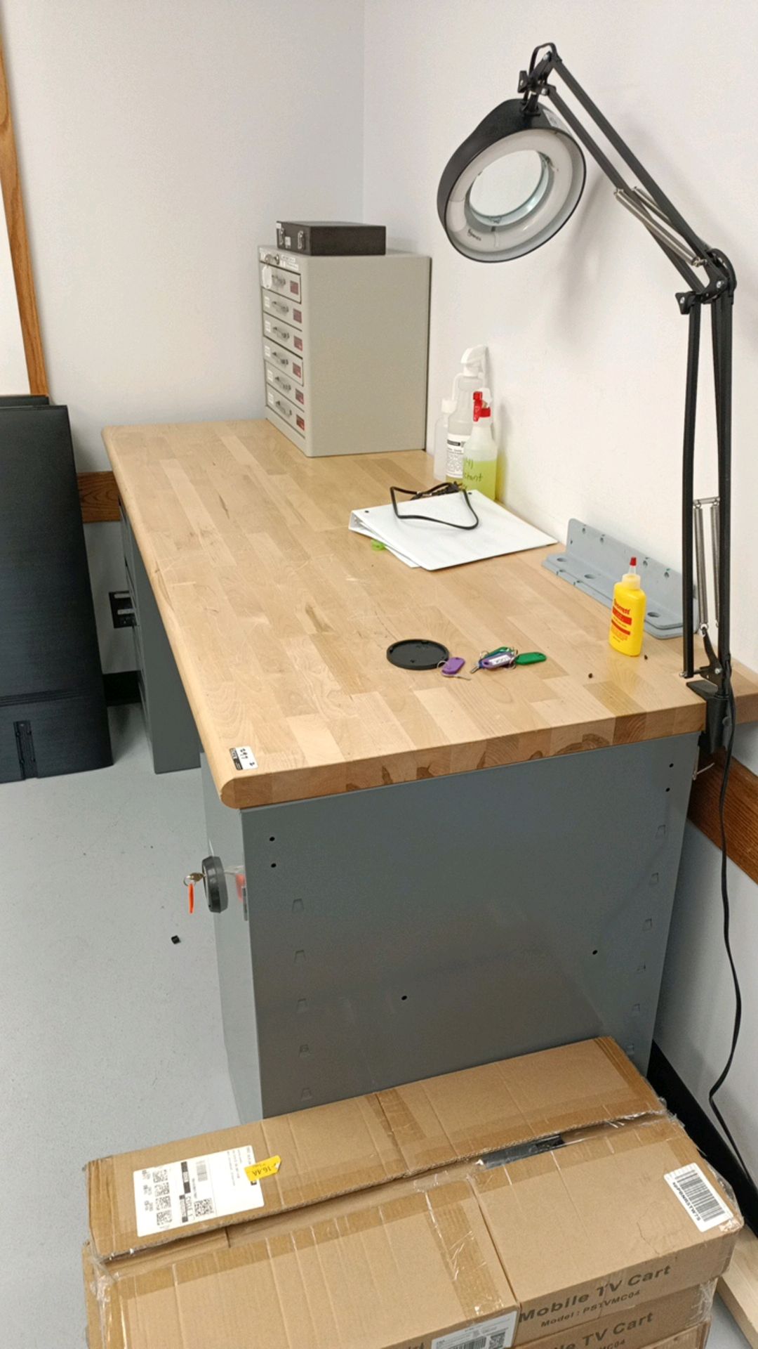 Uline Pedestal Workbenches - Image 2 of 5