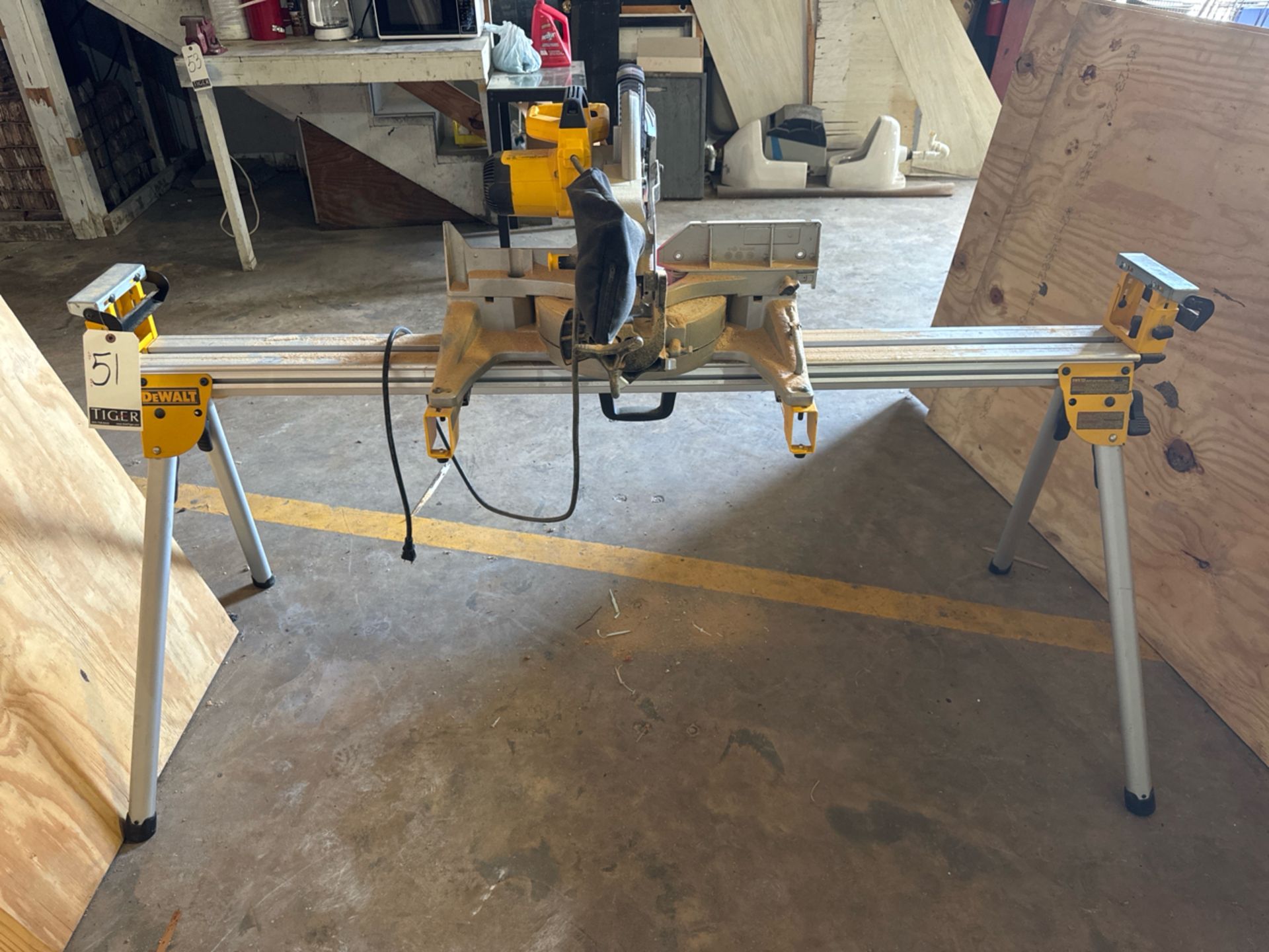 Lot Dewalt Heavy Duty Saw Stand, M/N- DWX723, & Dewalt Compound Miter ...