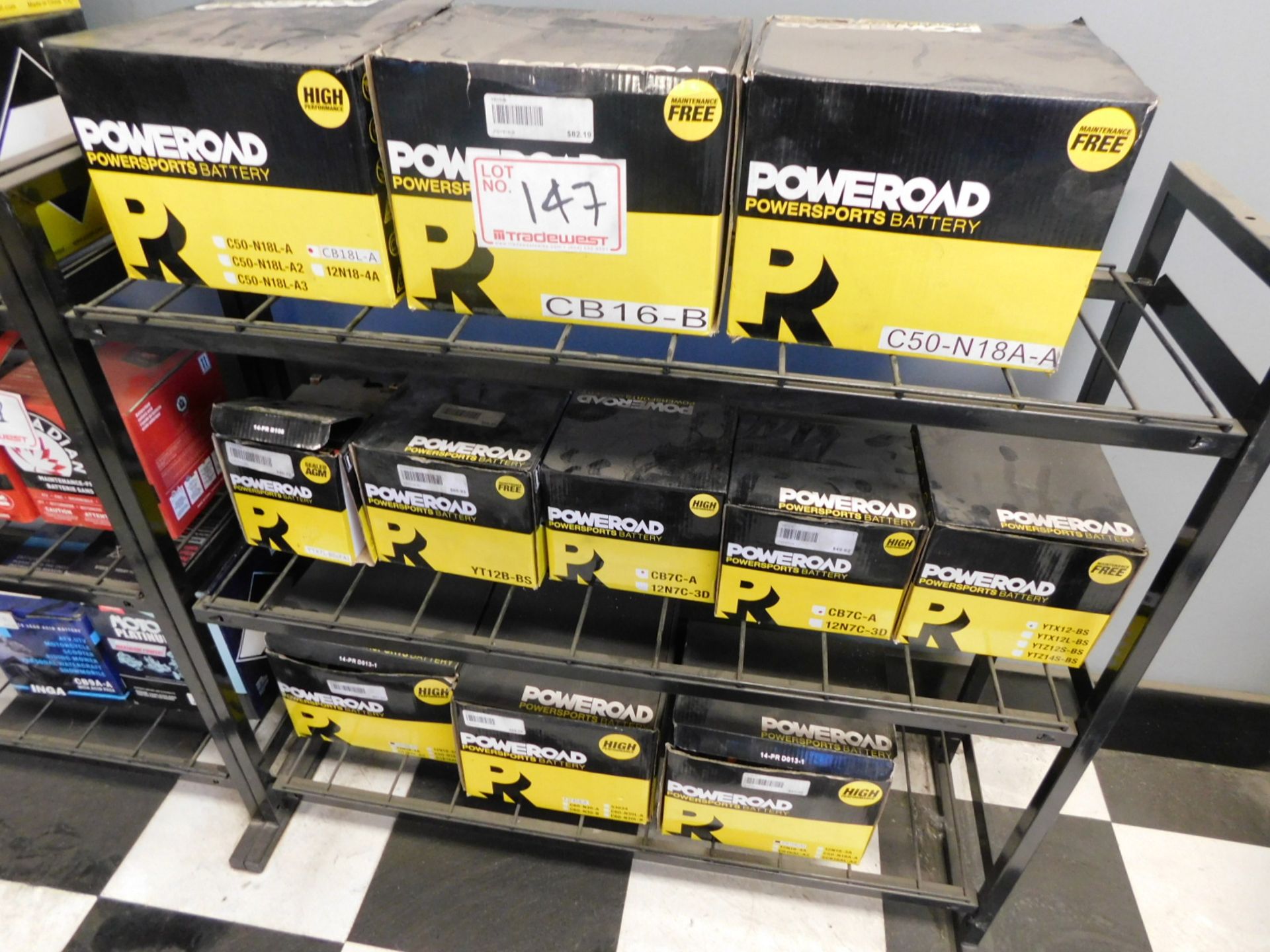 NEW POWERROAD POWERSPORT BATTERIES (APPROX 13)