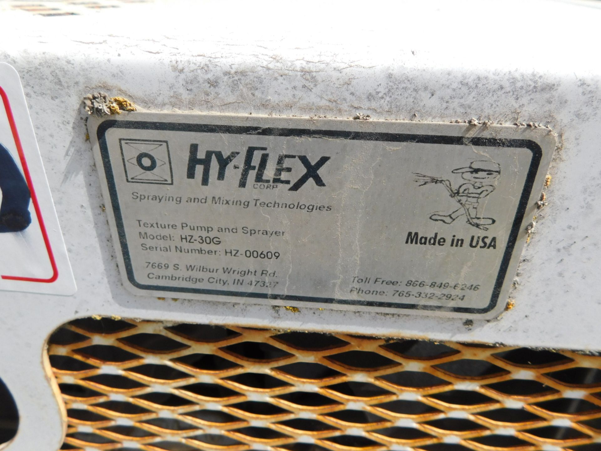 HYFLEX HZ-30G PORTABLE TEXTURE PUMP, (FOR SPRAYNG FIREPROFFING/STUCCO/EIFS, GAS POWERED HONDA 13HP - Image 6 of 7