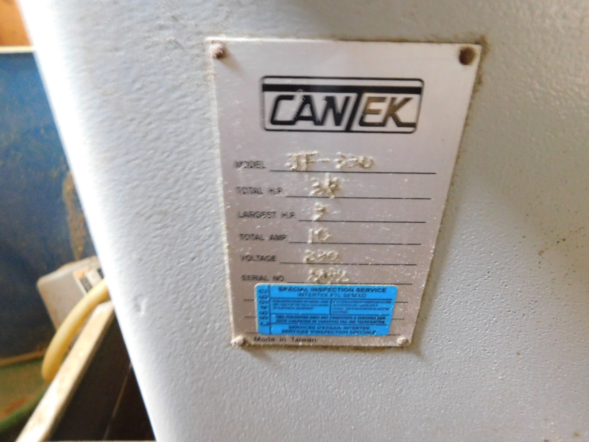 CANTEK JF-330 PROFILE GRINDER, 3HP, 230V, S/N 8032 - Image 4 of 4