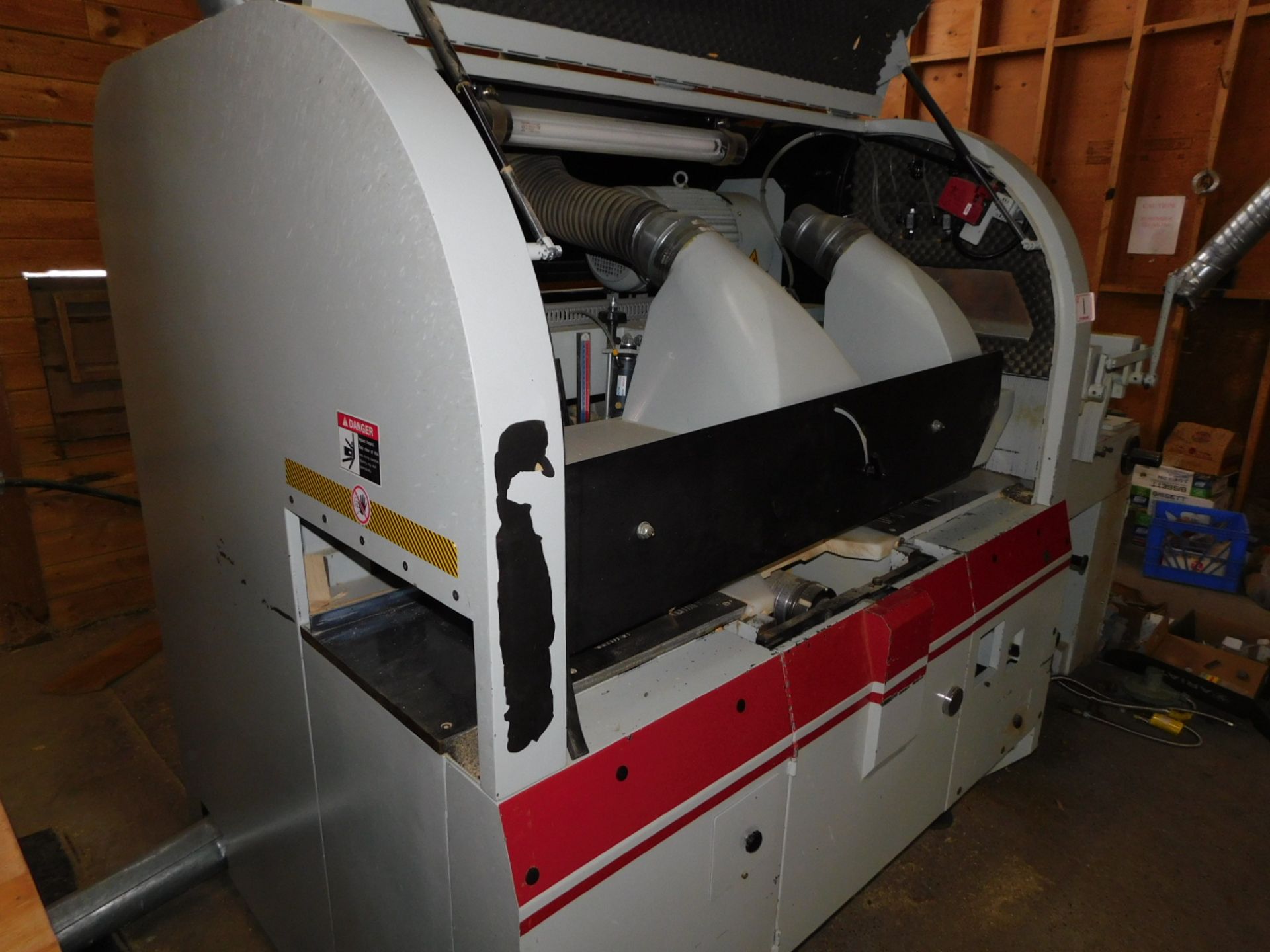2014 LEADERMAC SYC 300 ROLL FEED MULTI-RIP SAW, 60HP, 575V, CONTROL & VFD PANELS - Image 7 of 10