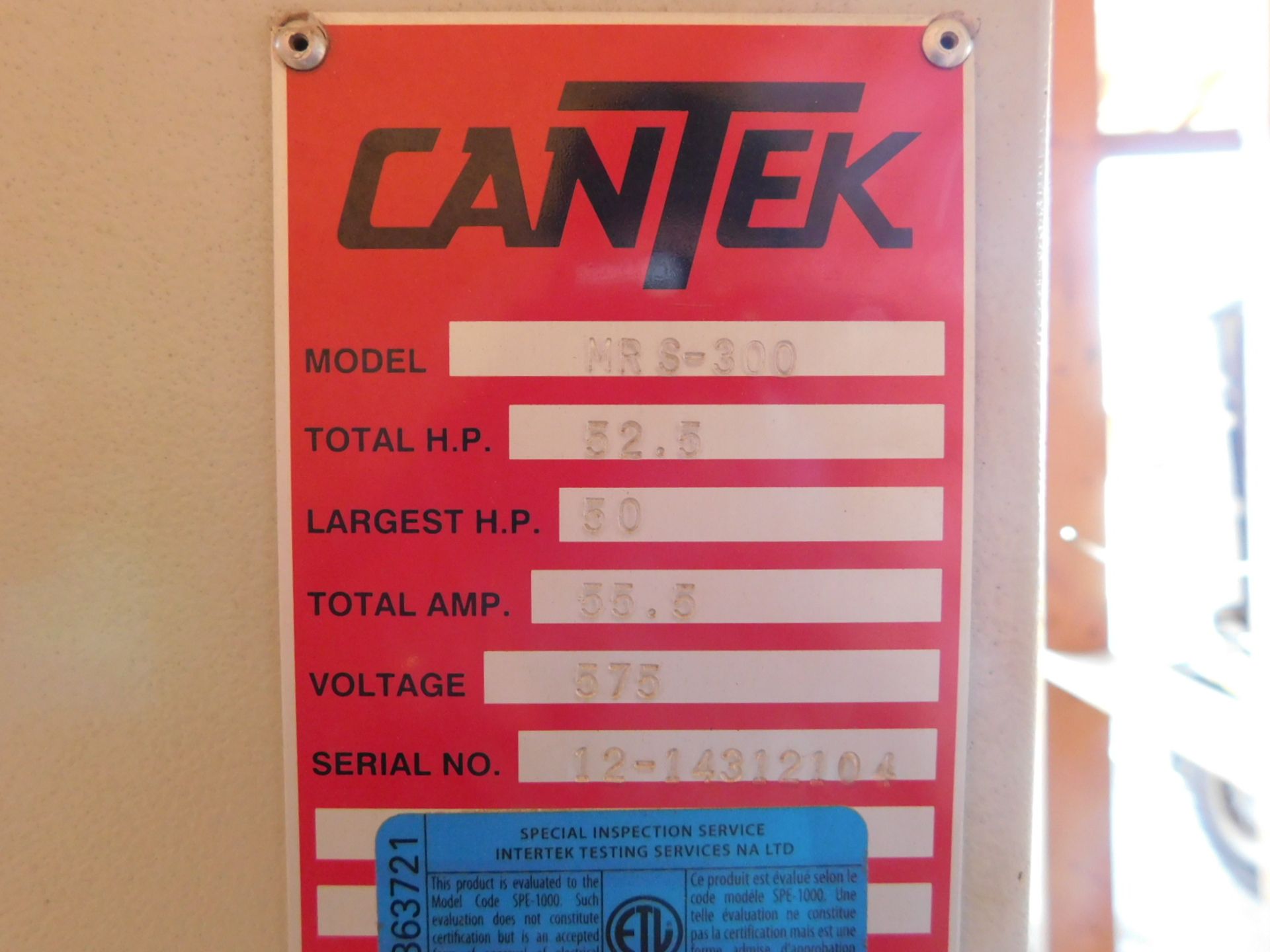 2018 CANTEK MRS-300 MULTIRIP SAW, 50HP, 575V, S/N 12-14312104, 12" CHAIN FEED, C/W TOOLING IN BOX - Image 10 of 10