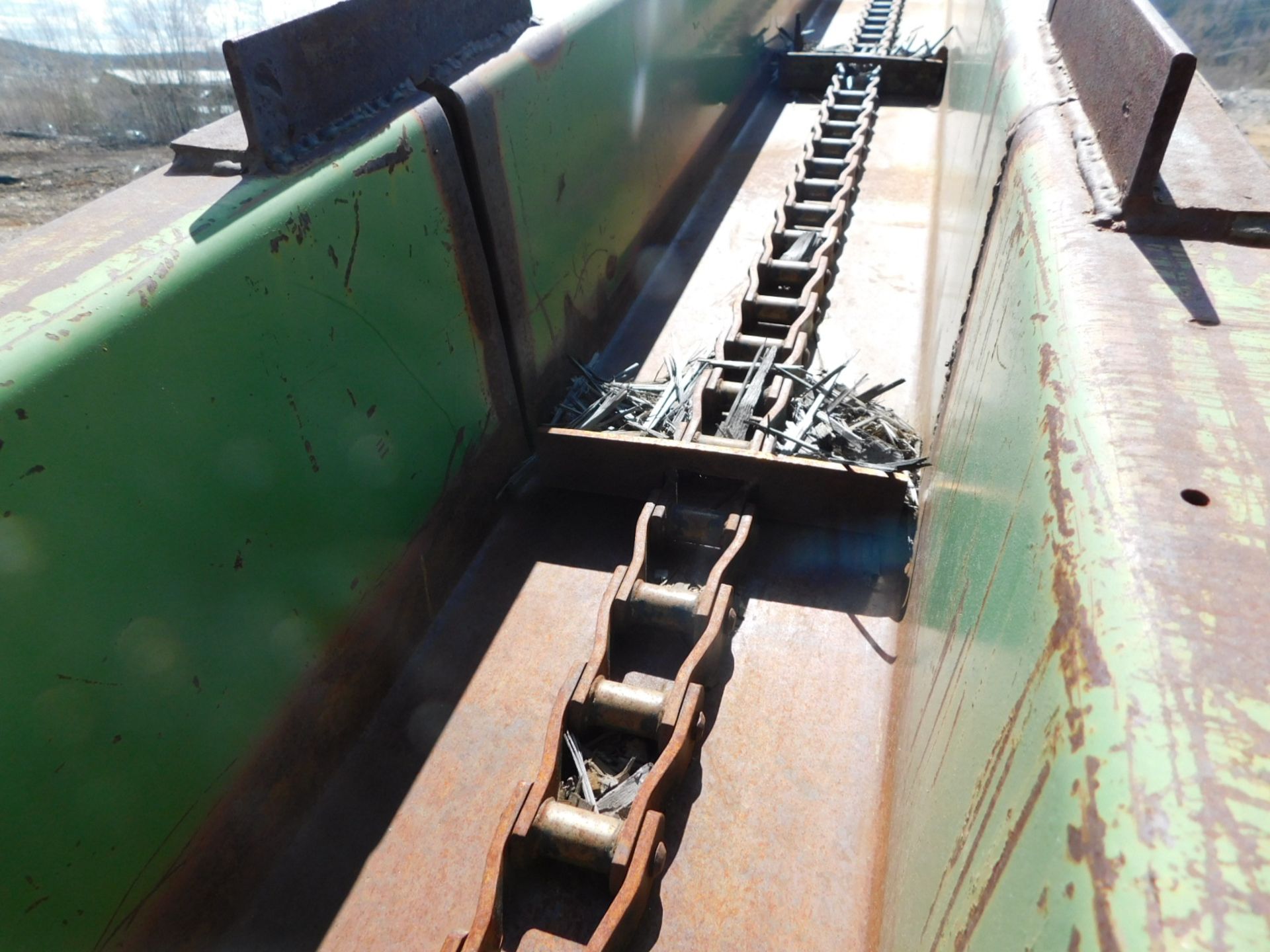 9" X 45' INCLINE WASTE FLIGHTED CHAIN CONVEYOR W/ HYD. DRIVE & RADICON - Image 2 of 3