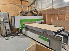 2017 BIESSE ROVER S 1224 CNC ROUTER, 4 X 8 NESTED TABLE, AUTO OFFLOAD, C/W TOOLING & BECKER VACUUM