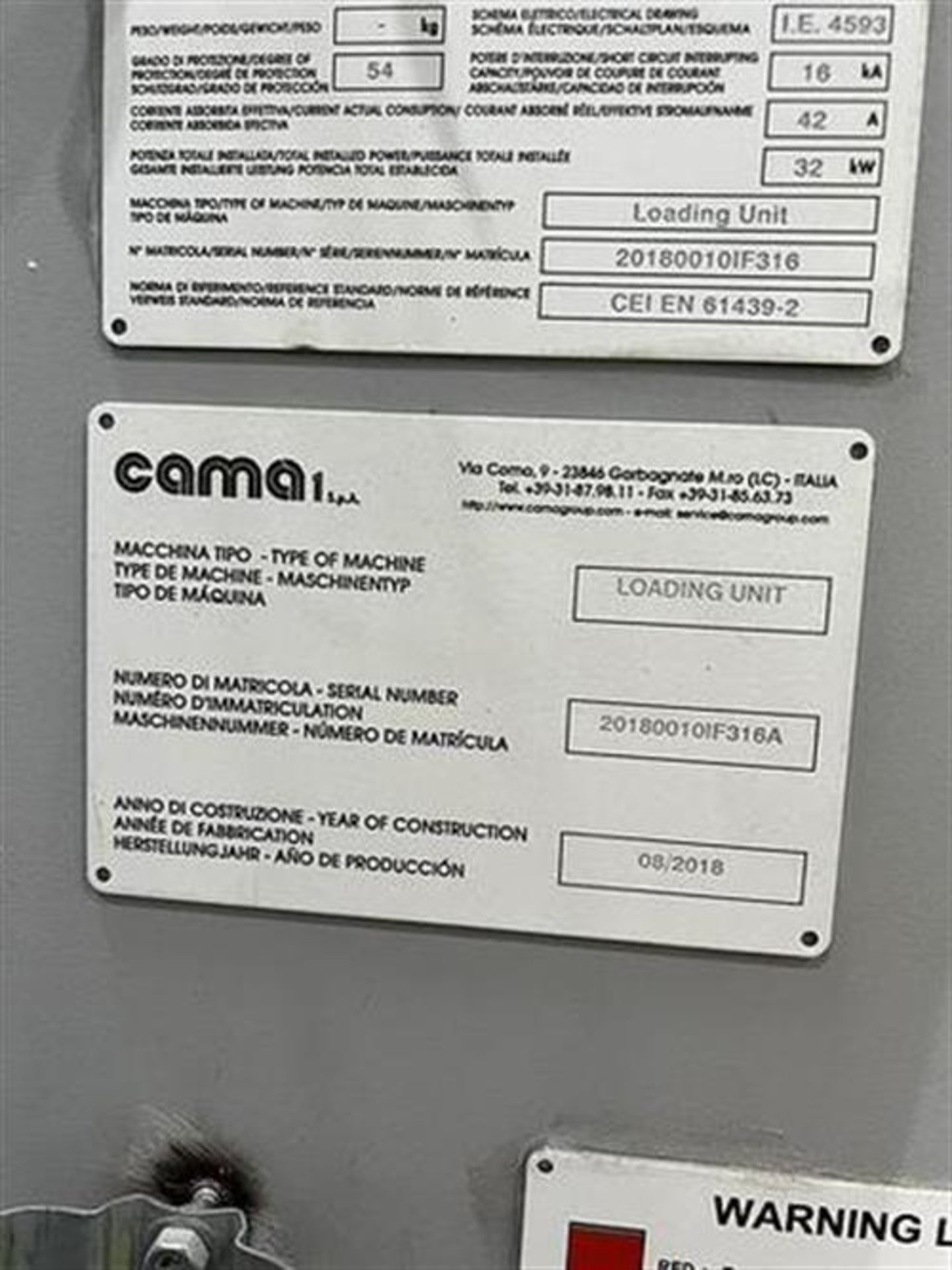 Cama Robotic Case Former, Loader and Closer Model IF 316 - Model IF 316 - Serial#20180010IF316A - - Bild 13 aus 13