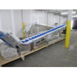 Ohlson 30 ft long SS Inclined Cleated Conveyor - Z shaped conveyor - 16" wide conveyor with 4"