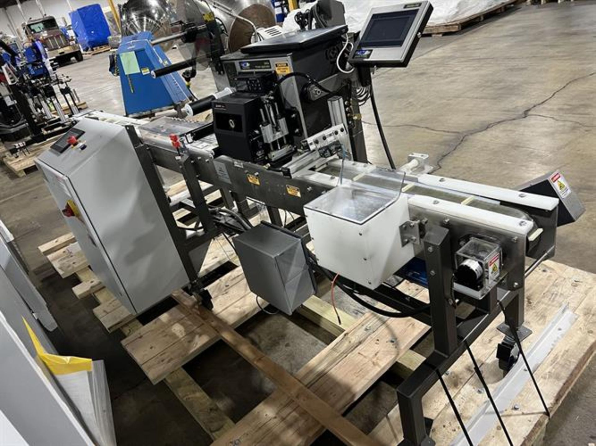 CTM Labeling Systems Model 3600a-AB-S84ex Print & Apply Labeler - Mounted on a 144" long x 3-3/4"