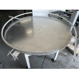 AMS 48" diameter Stainless Steel Accumulating Table