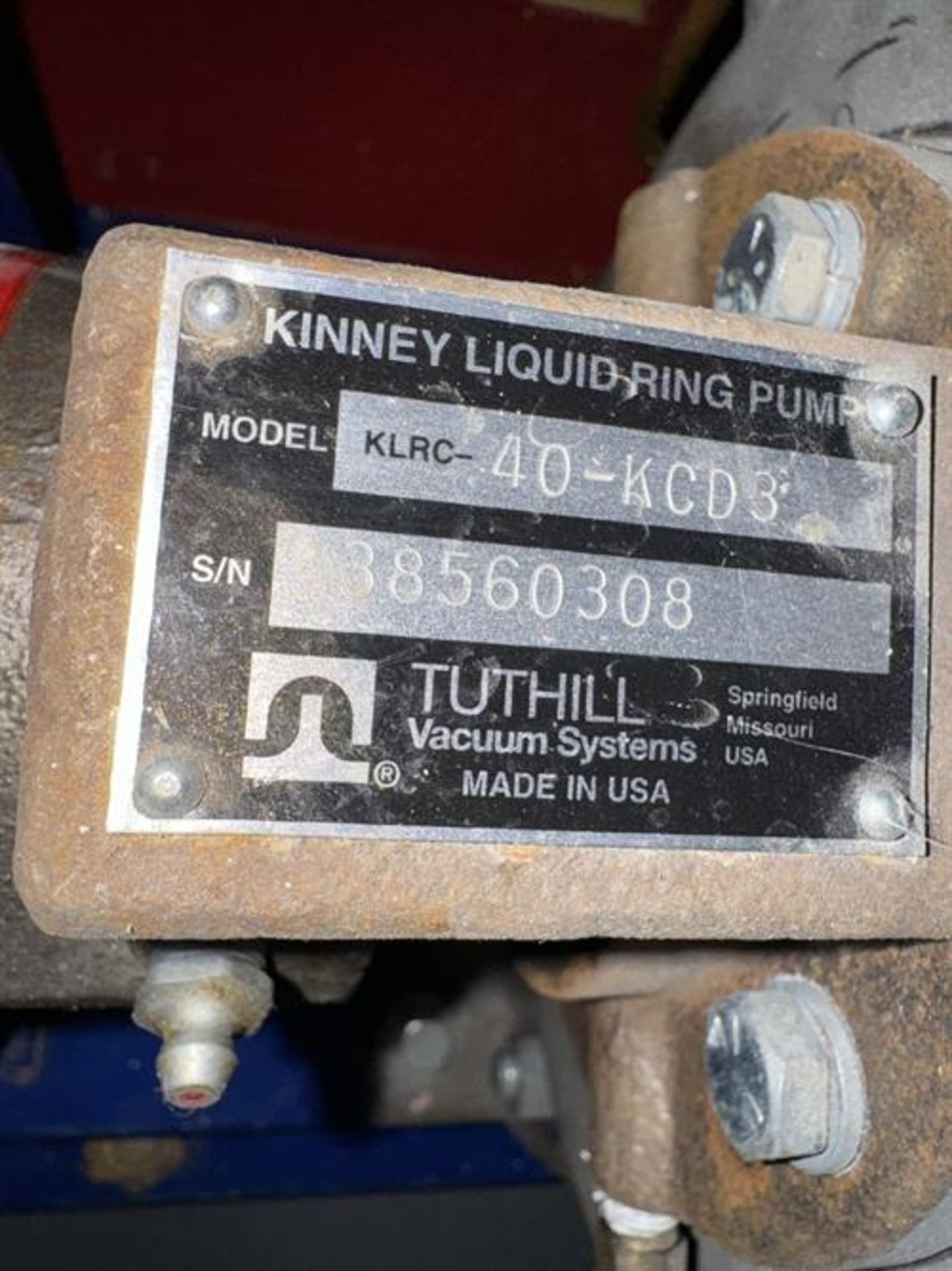 Kinney model KLRC-40-KCD3 two stage liquid ring vacuum pump - Image 6 of 6