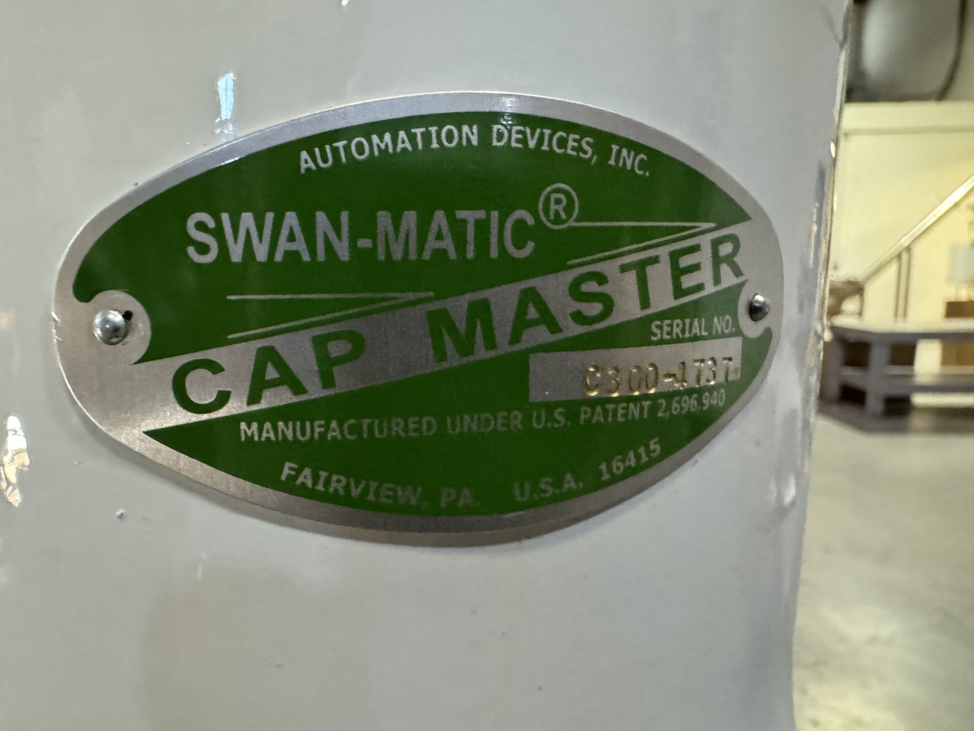 Swanmatic model C300 Cap Master semi-automatic capper - Image 7 of 8