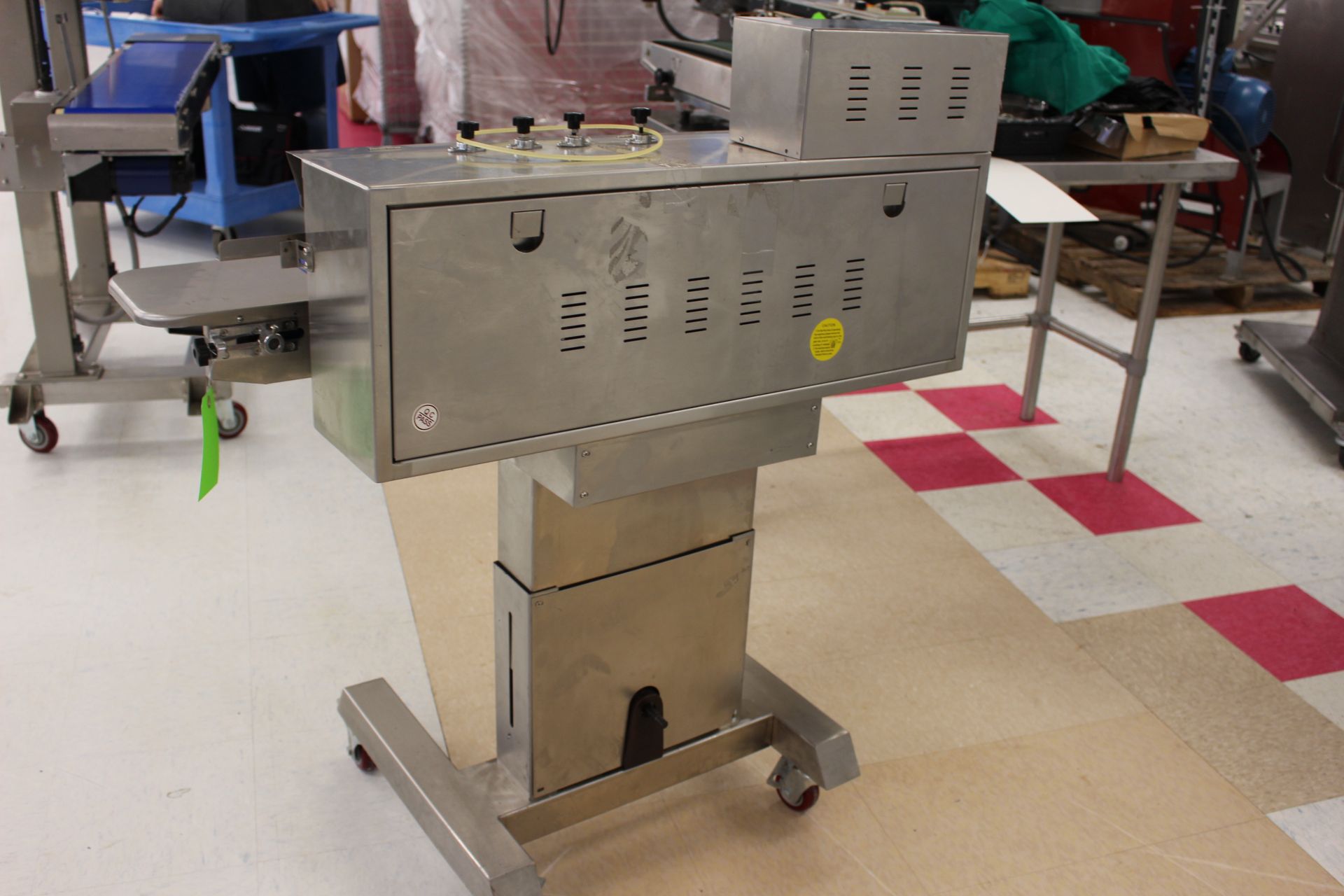 Entrepack Band Sealer with Temperature controls with 7" wide x 36" long belt on casters, 110 volts ~ - Image 2 of 2