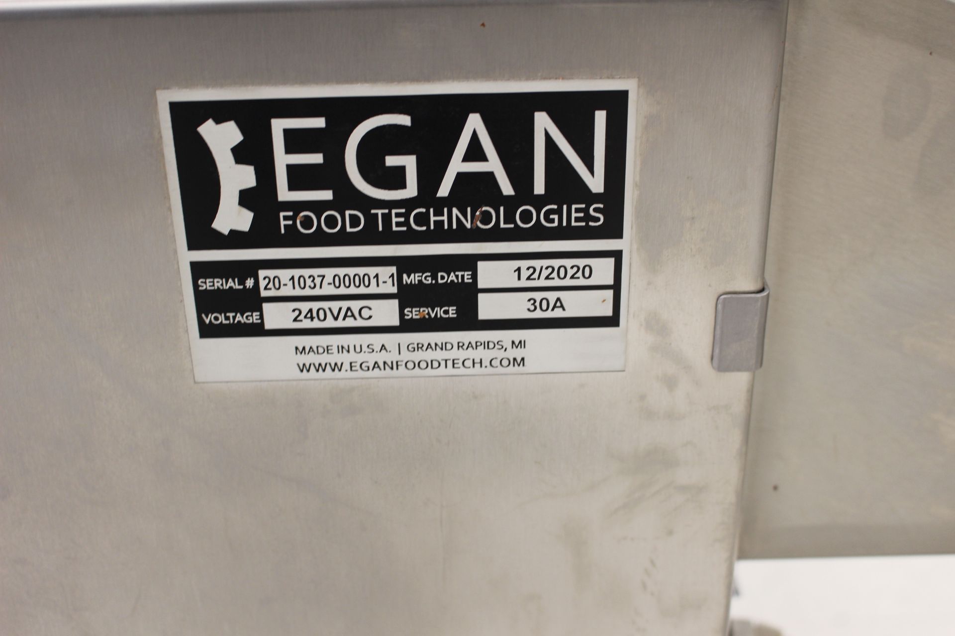 Egan 24" wide Chocolate Chip Depositing Line. Depositing head with Stainless steel water jacketed - Image 3 of 9