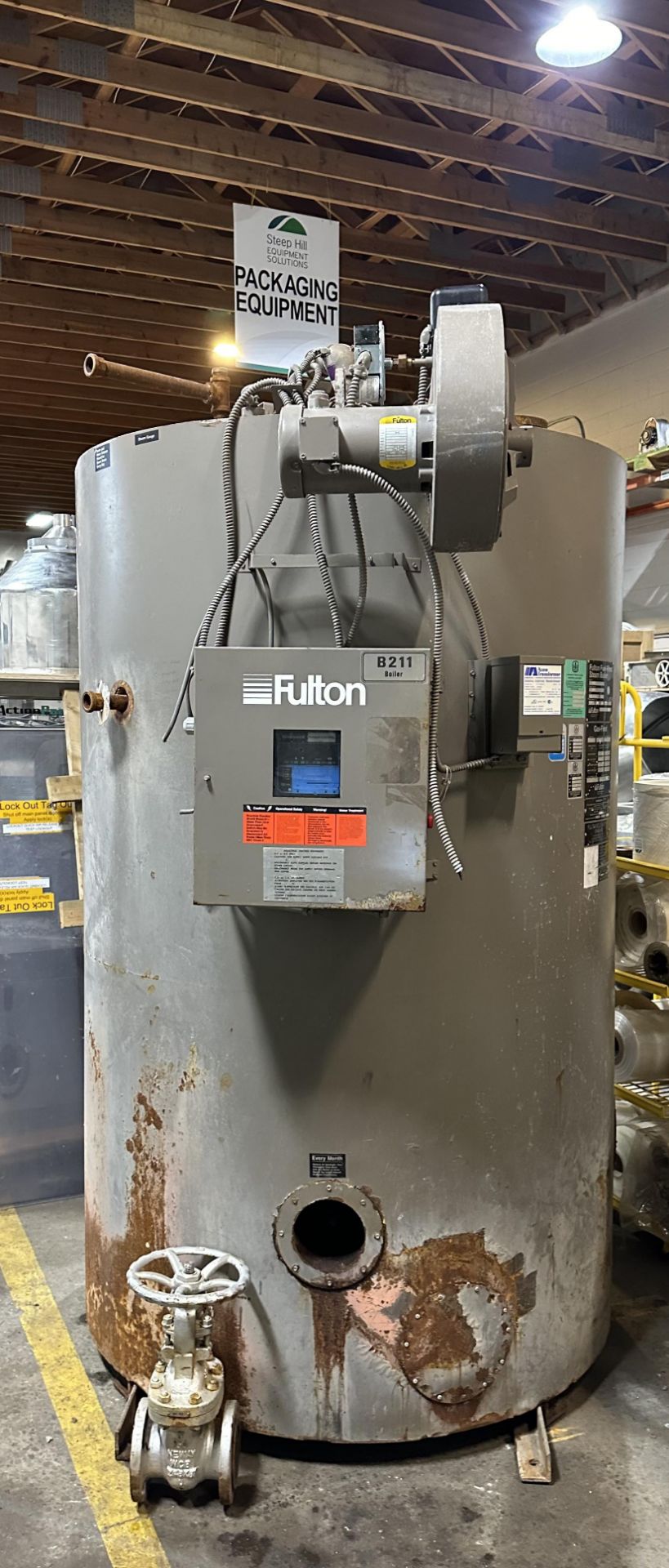 Fulton Boiler 50 HP - Natural Gas Boiler rated for 1725lbs Steam/hr. Fire/Water jackets are in