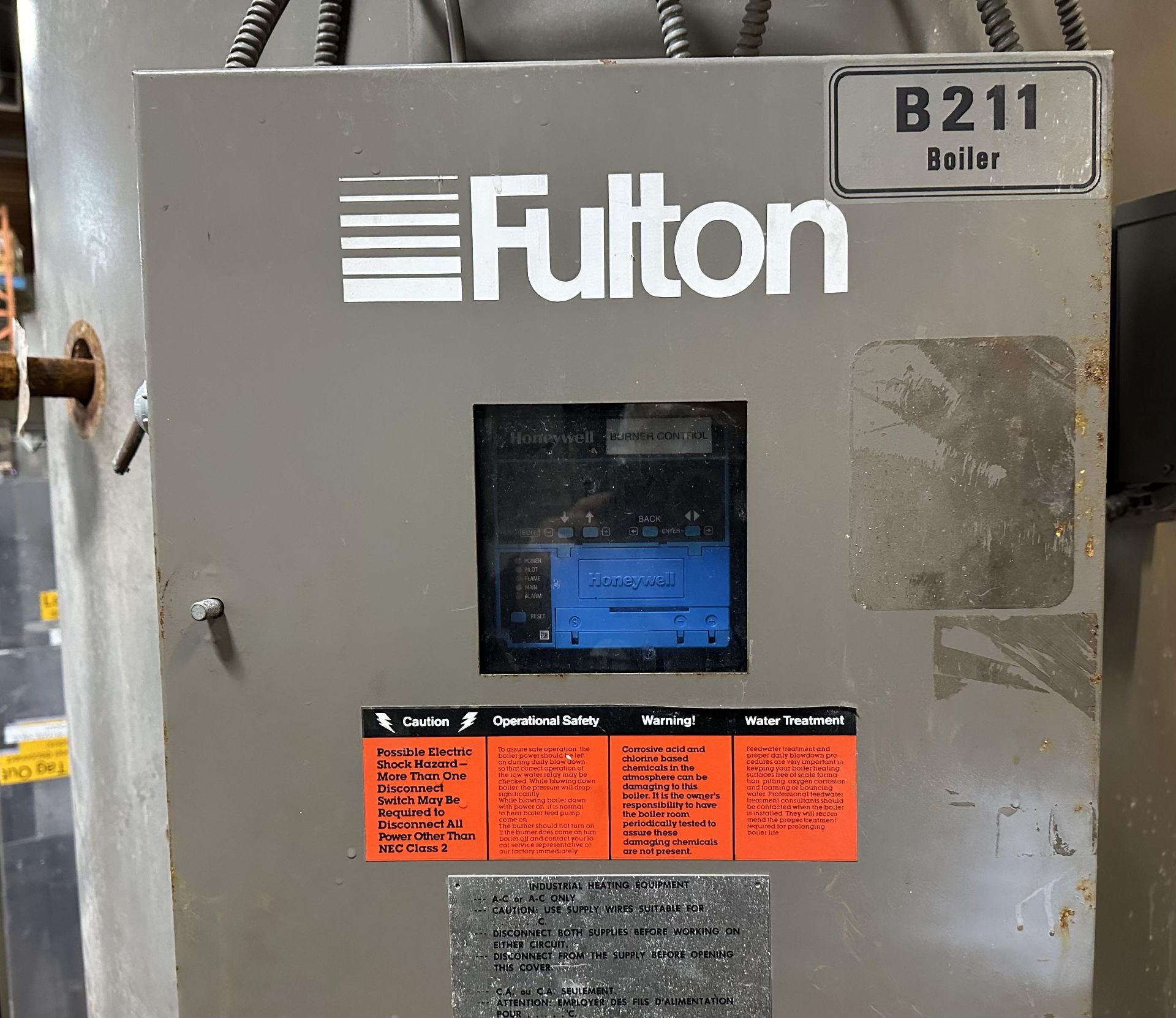 Fulton Boiler 50 HP - Natural Gas Boiler rated for 1725lbs Steam/hr. Fire/Water jackets are in - Image 6 of 20