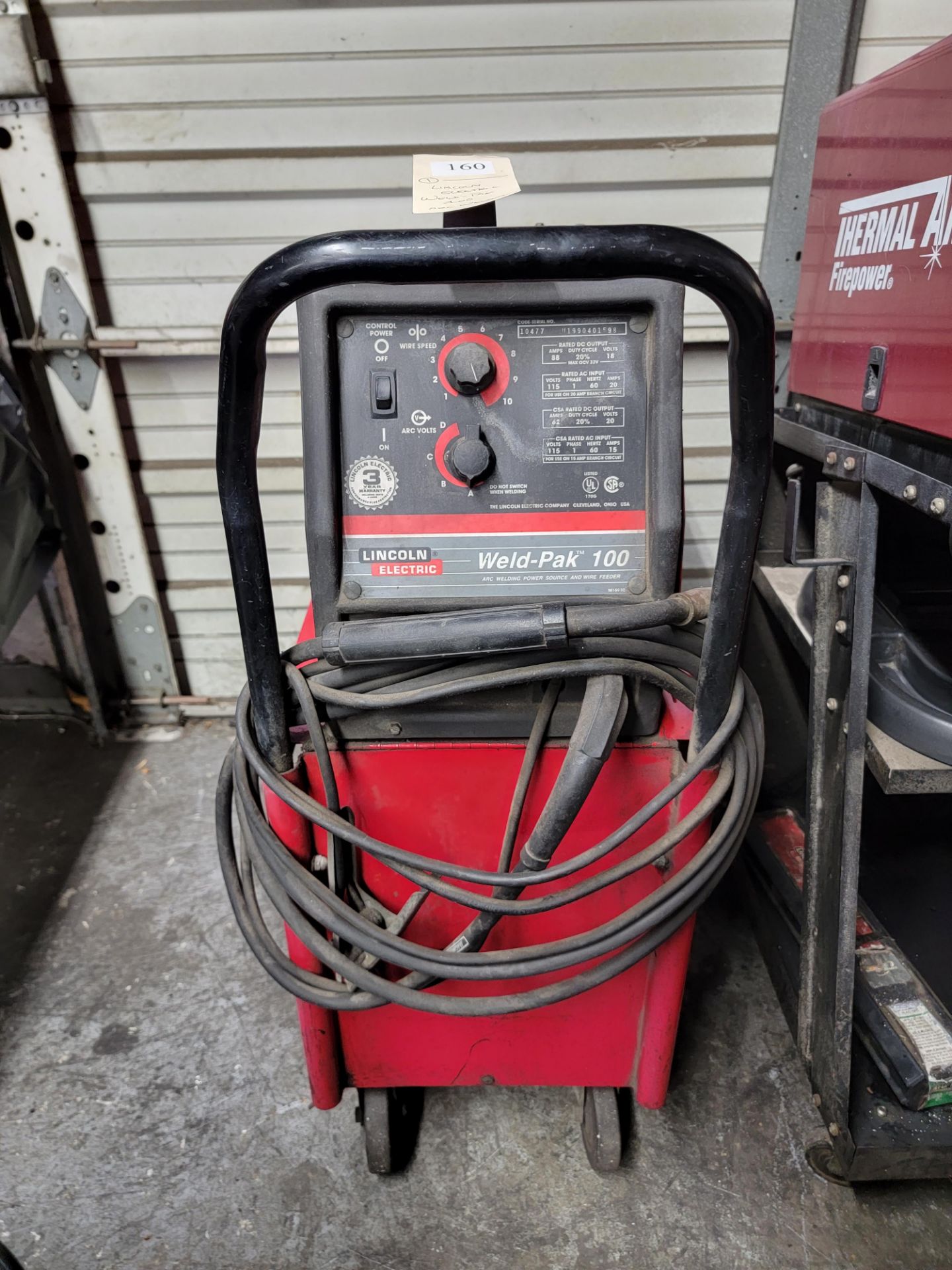 LINCOLN ELECTRIC WELD PAK 100 ARC WELDER