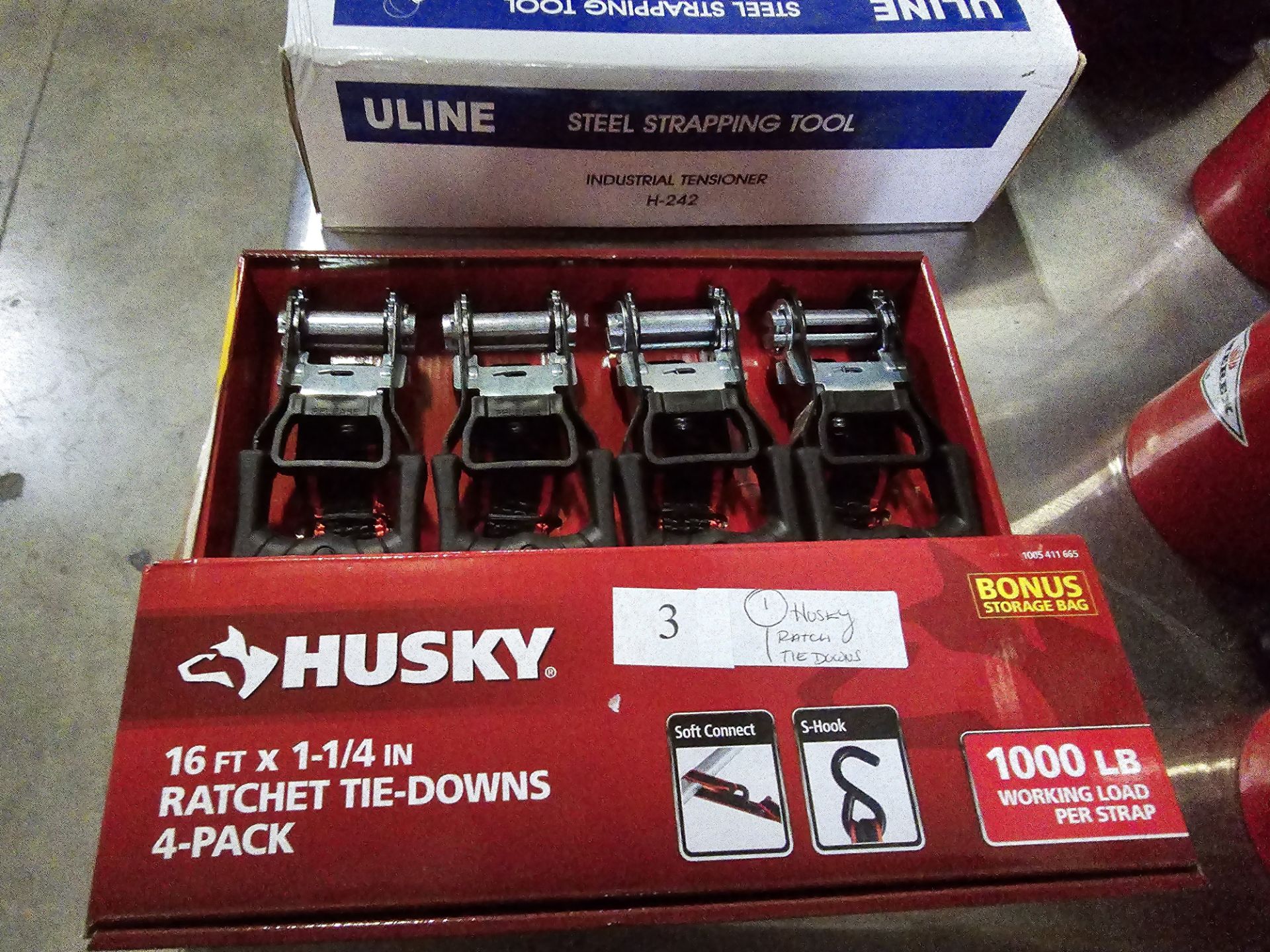 HUSKY 16' RATCHET TIE DOWNS - Image 2 of 2