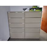 BEIGE LATERAL FILING CABINETS